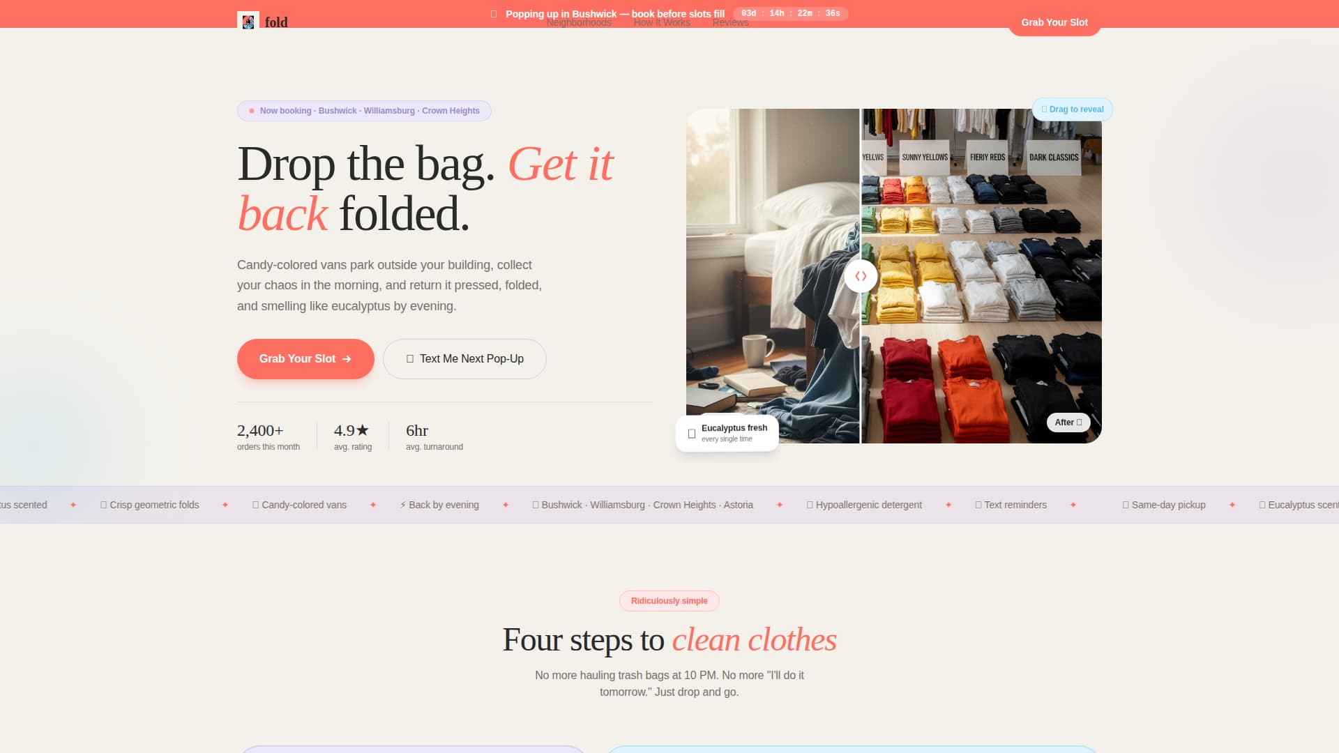 Fold - Playful Popup Landing Page Template