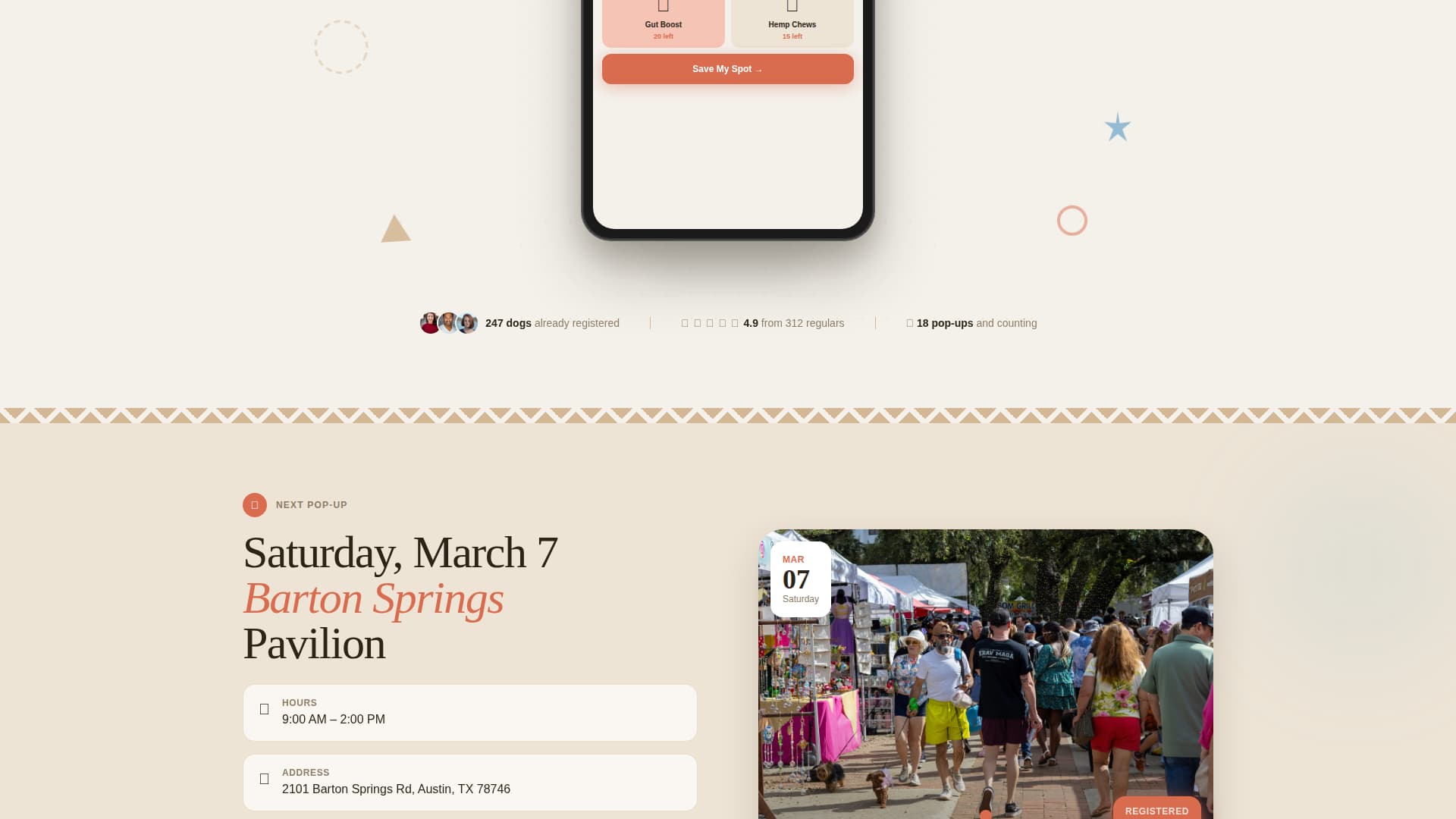Fetch - Playful Popup Landing Page Template