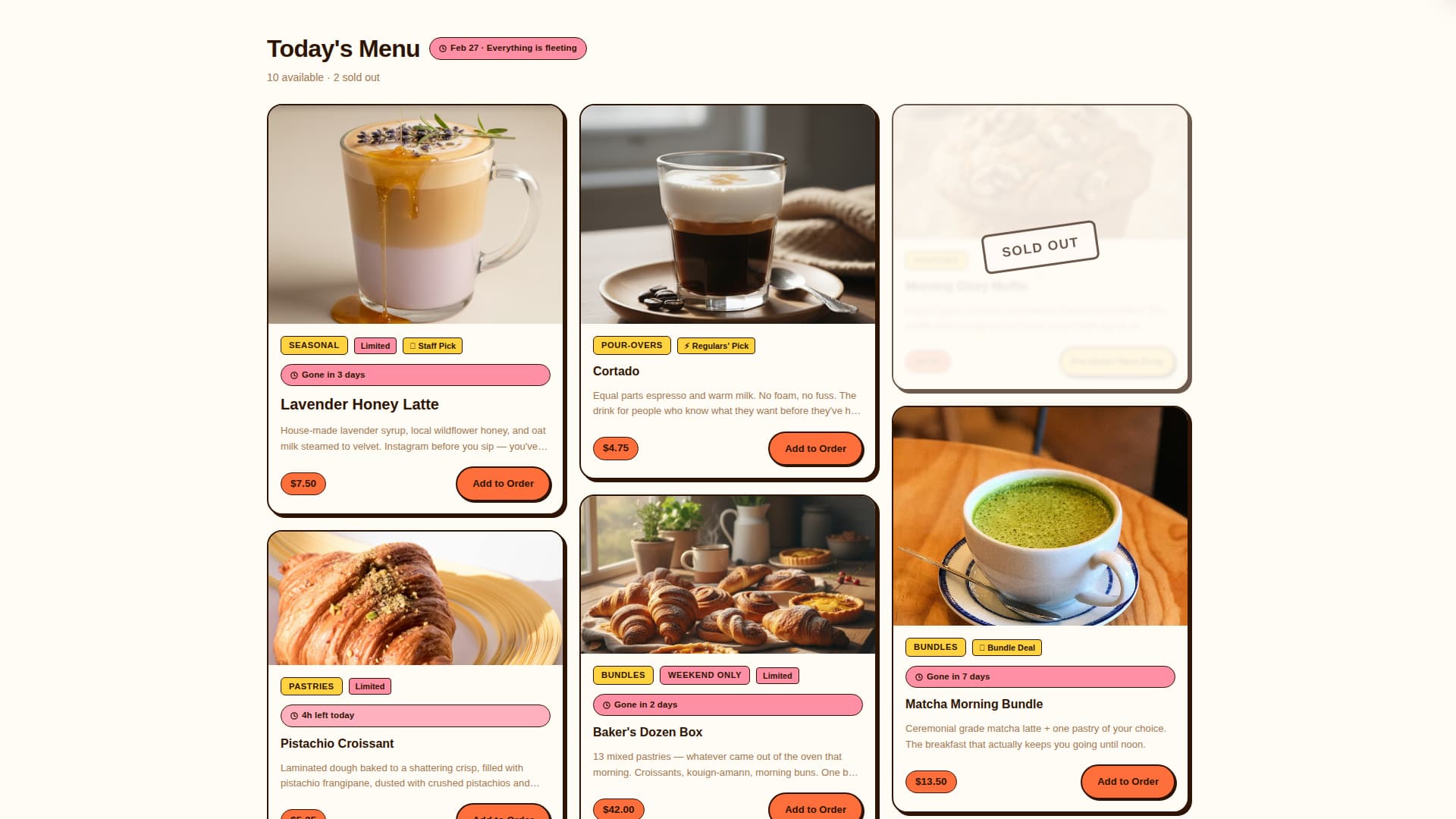 Brew - Vibrant Café Landing Page Template