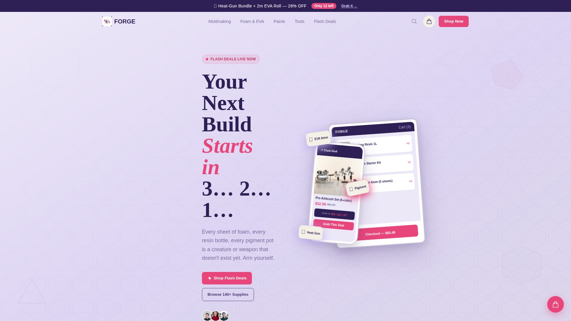 Forge - Dynamic Cosplay Landing Page Template