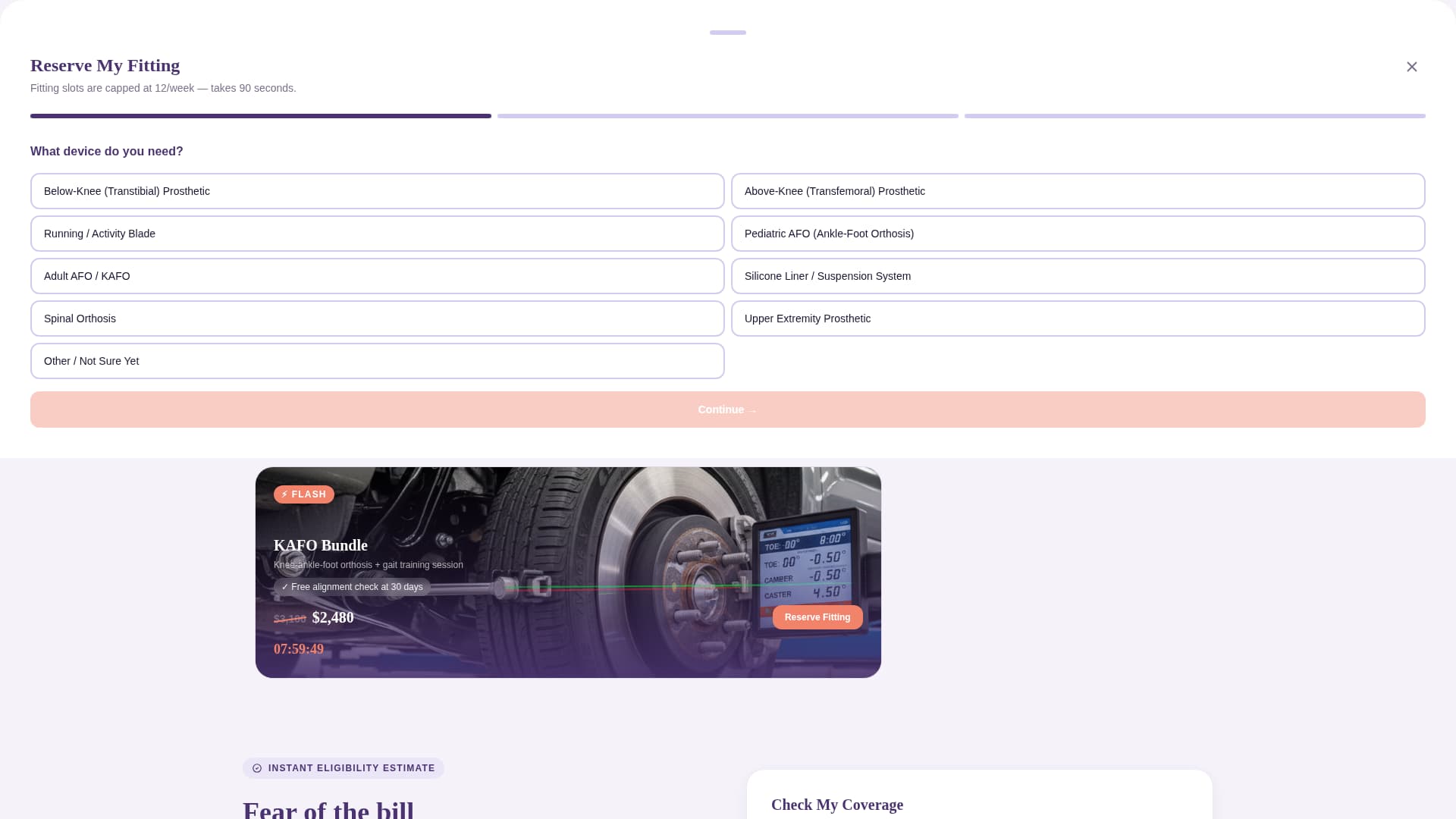 Stride - Precision Prosthetics Landing Page Template
