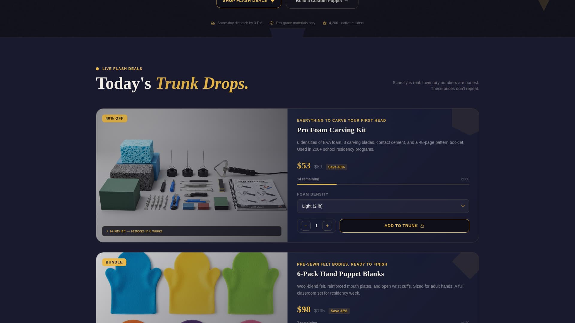 Hobby & Passion Supplies Professional Website Template