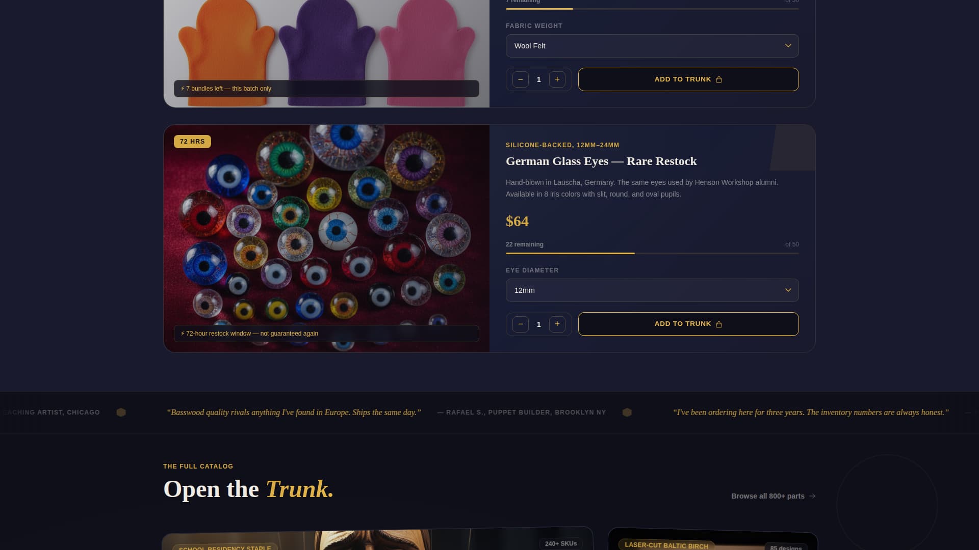 Hobby & Passion Supplies Professional Website Template