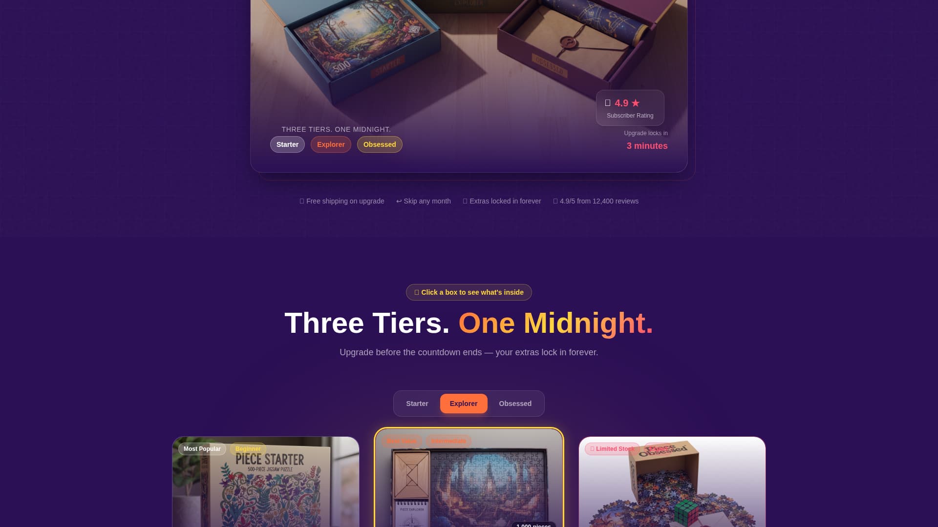 Piece - Urgent Subscription Landing Page Template