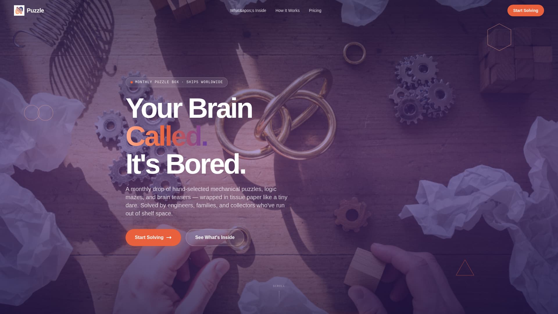Puzzlebox - Captivating Subscription Landing Page Template