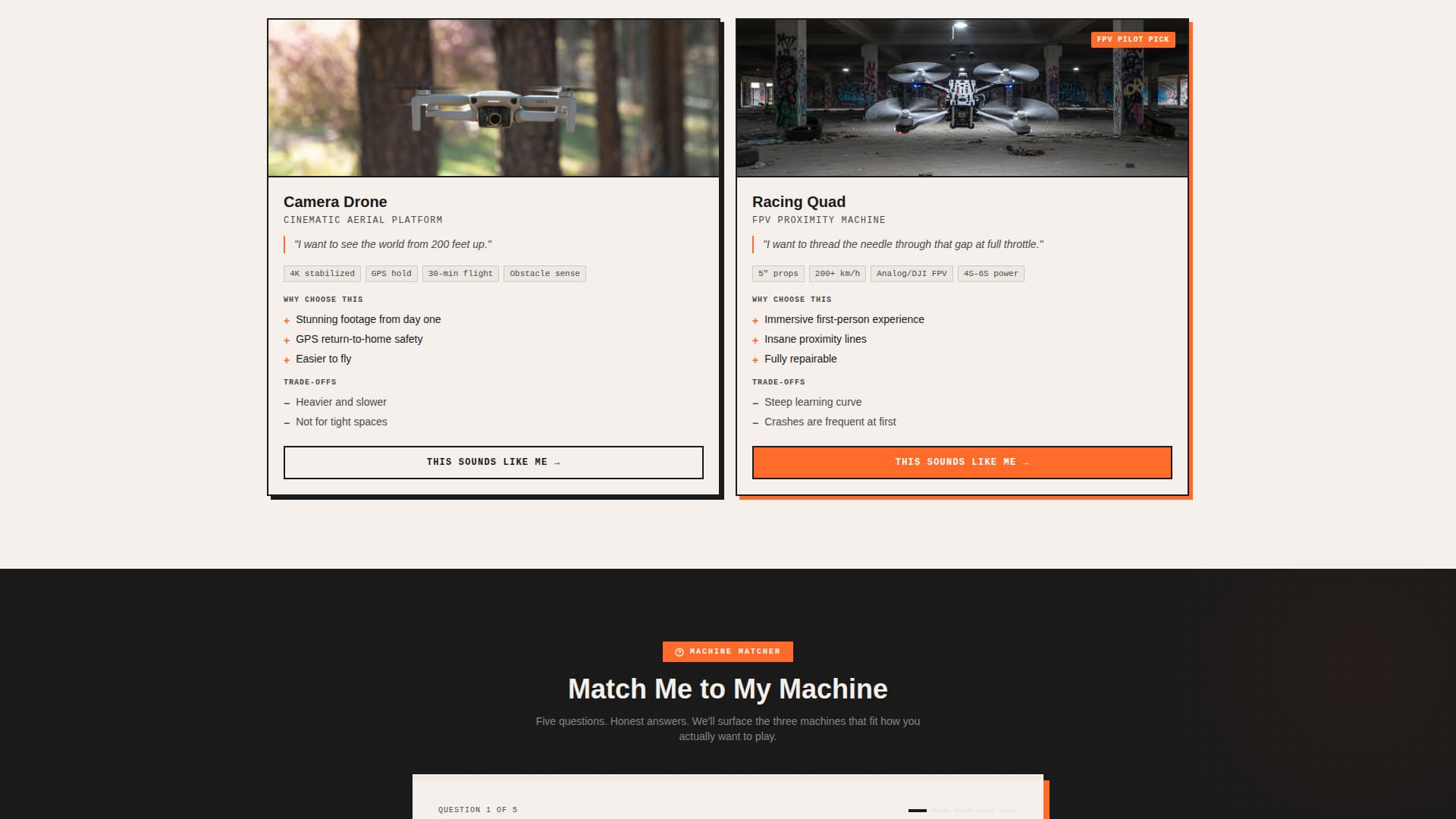 Throttle - Dynamic RC Drone Landing Page Template