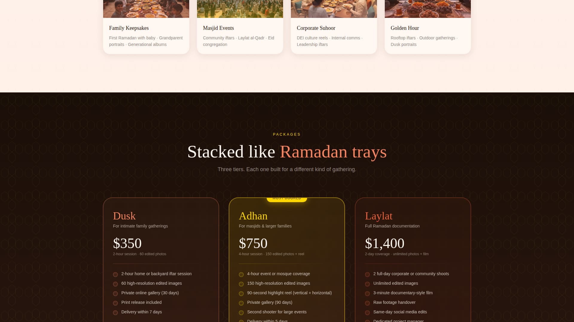 Iftar - Stunning Ramadan Landing Page Template