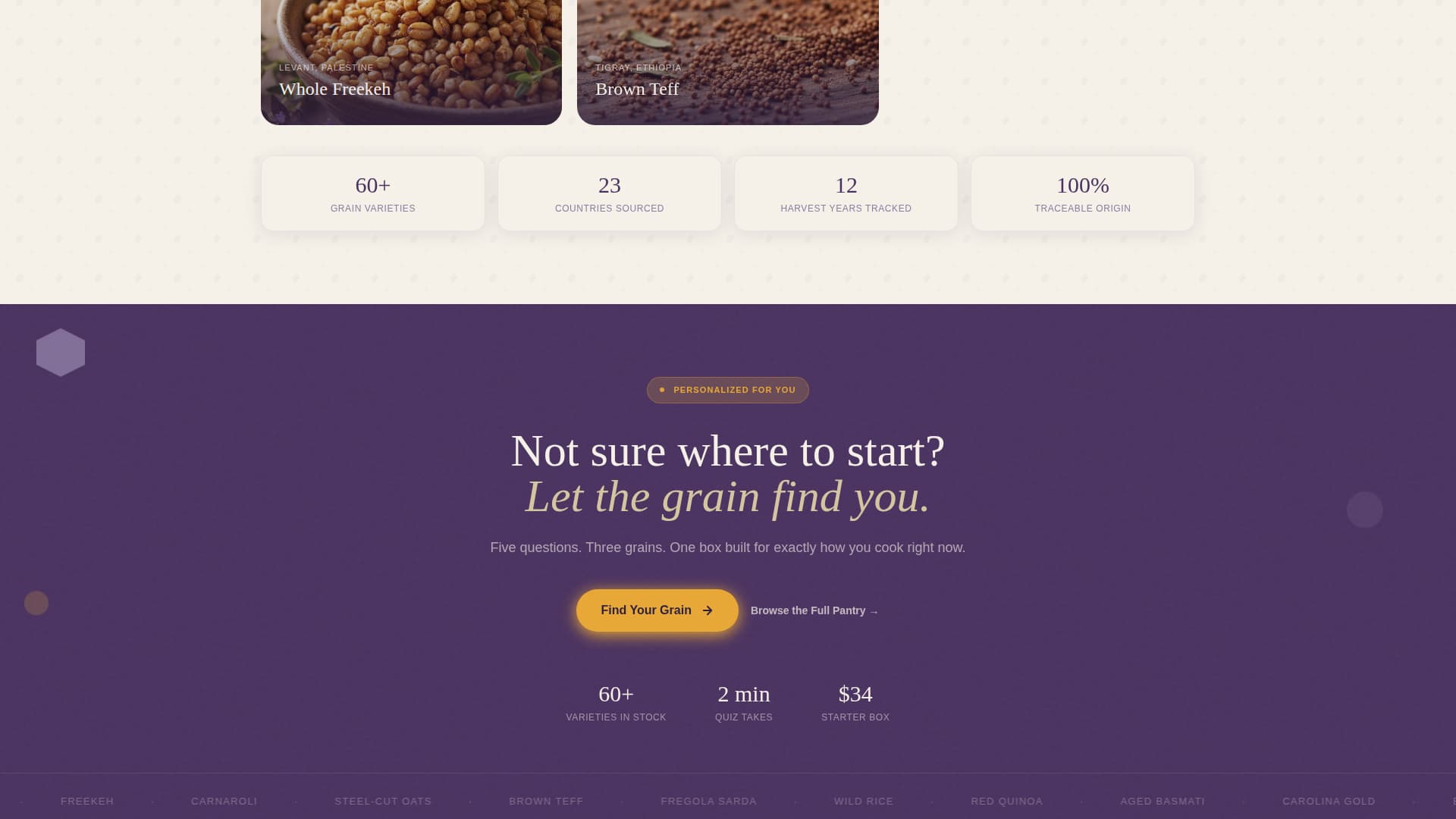 Grain - Artisan Specialty Landing Page Template