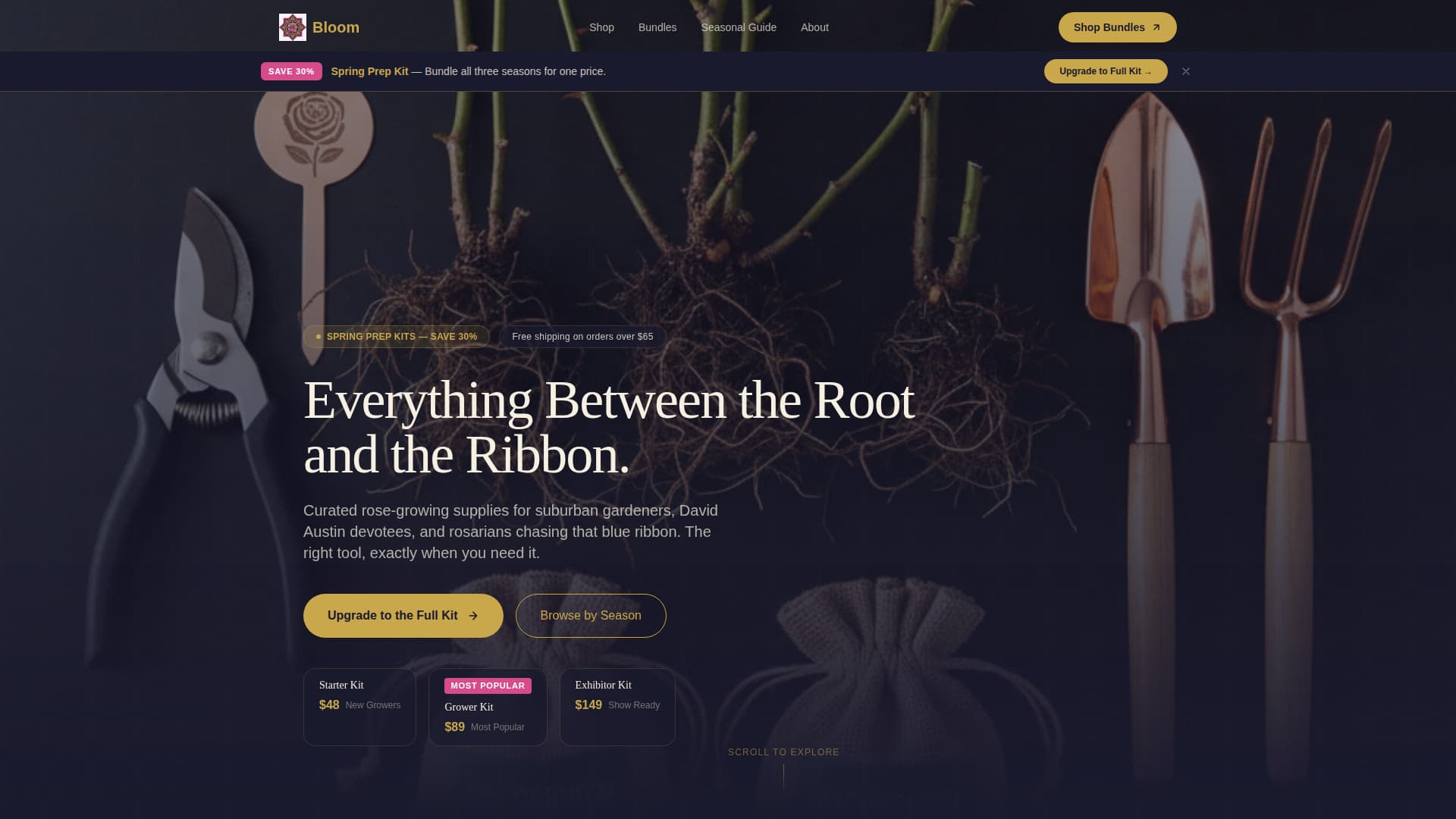 Bloom - Seasonal Rosegrowing Landing Page Template