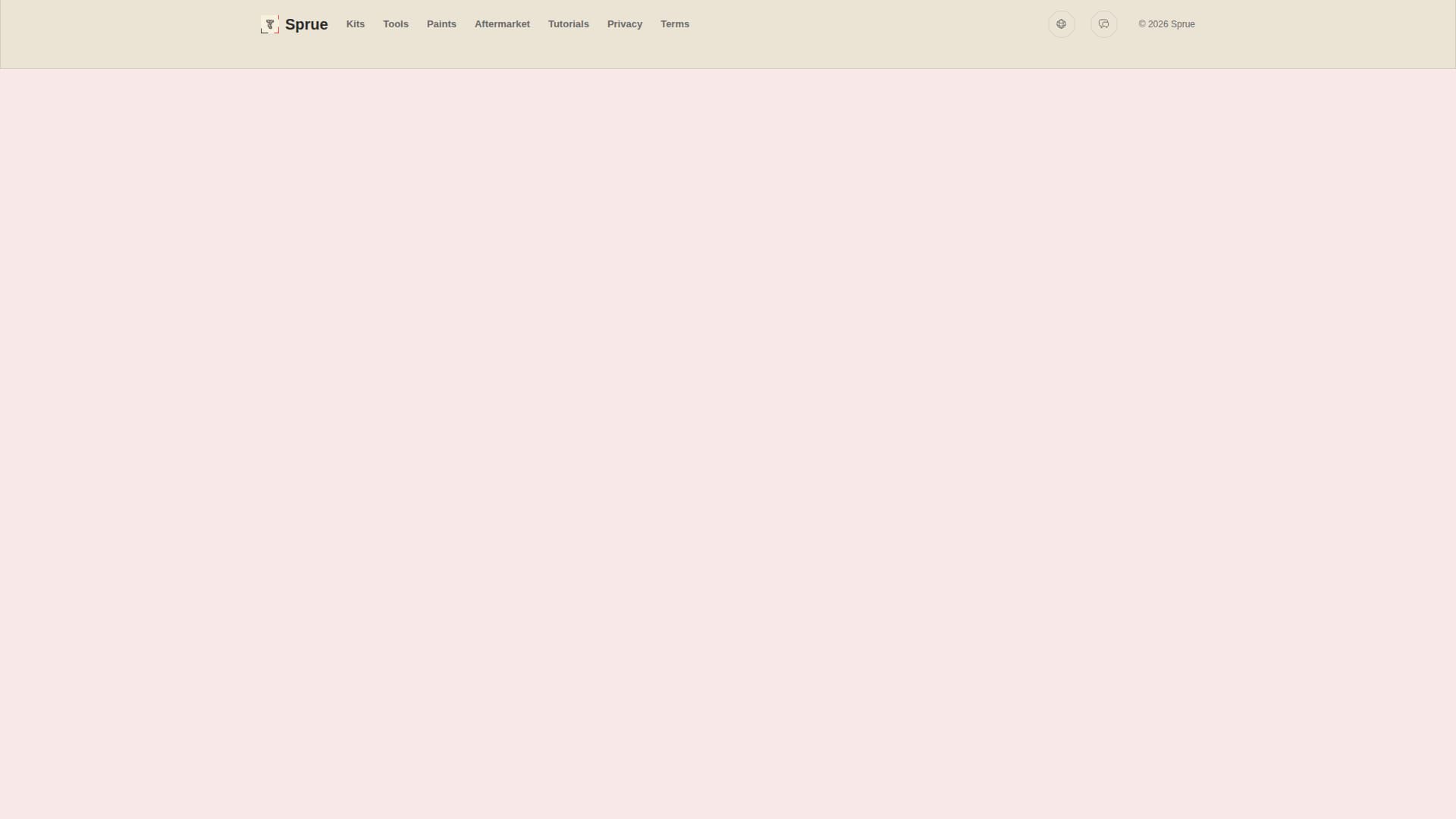 Sprue - Precision Hobby Landing Page Template
