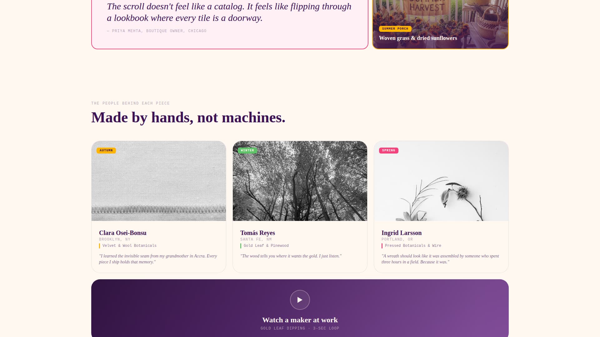 Tinsel - Artisan Seasonal Landing Page Template