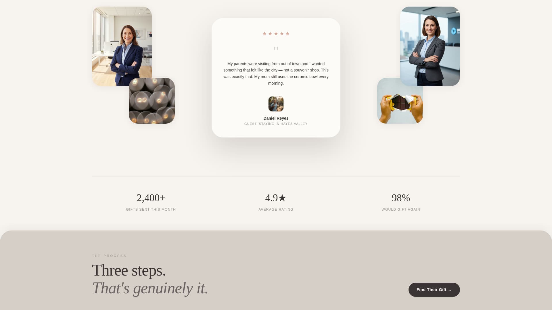 Giftcorner - Curated Self-Service Landing Page Template