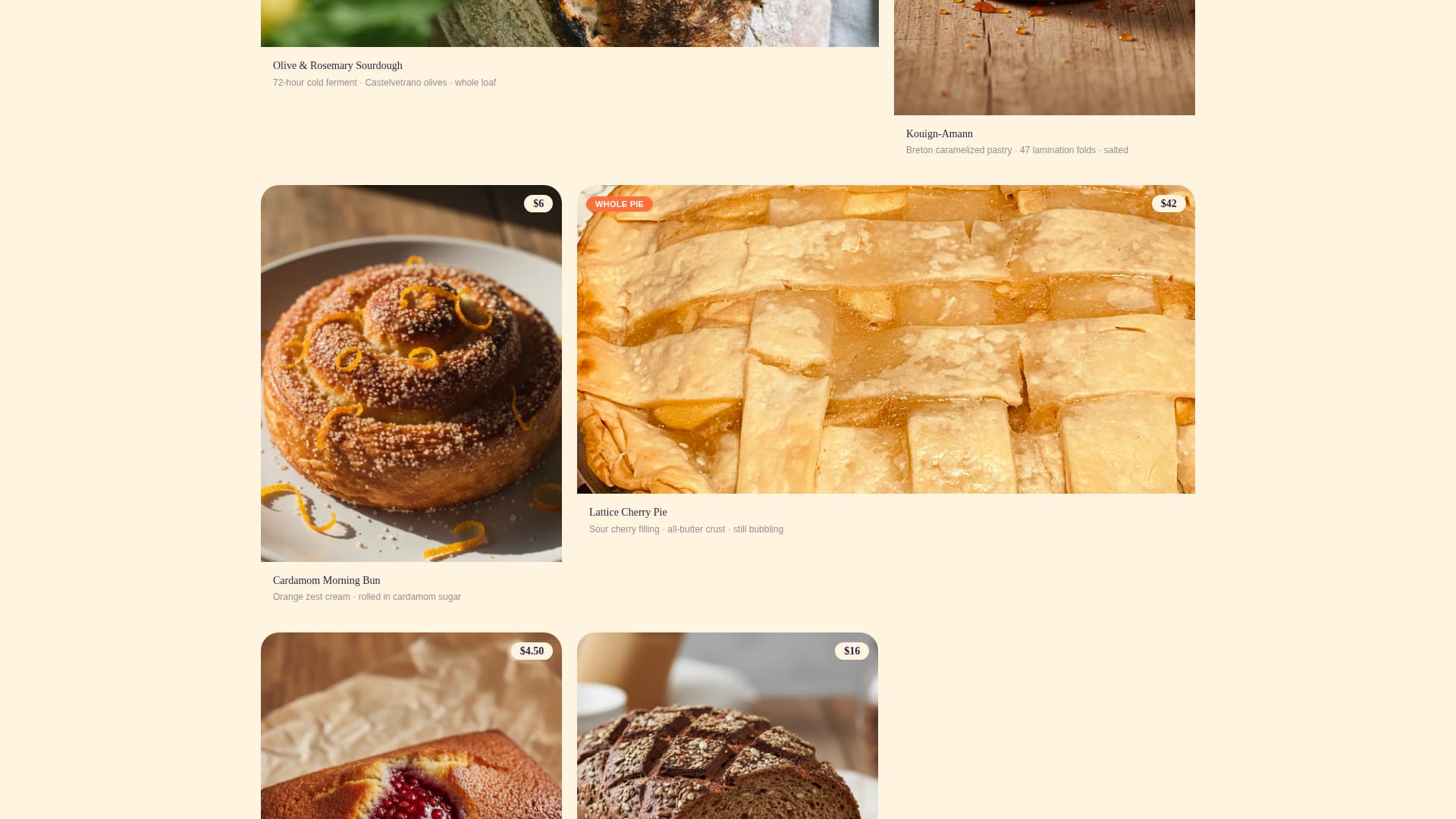 Proof — Handcrafted Sourdough Bakery Landing Page Template
