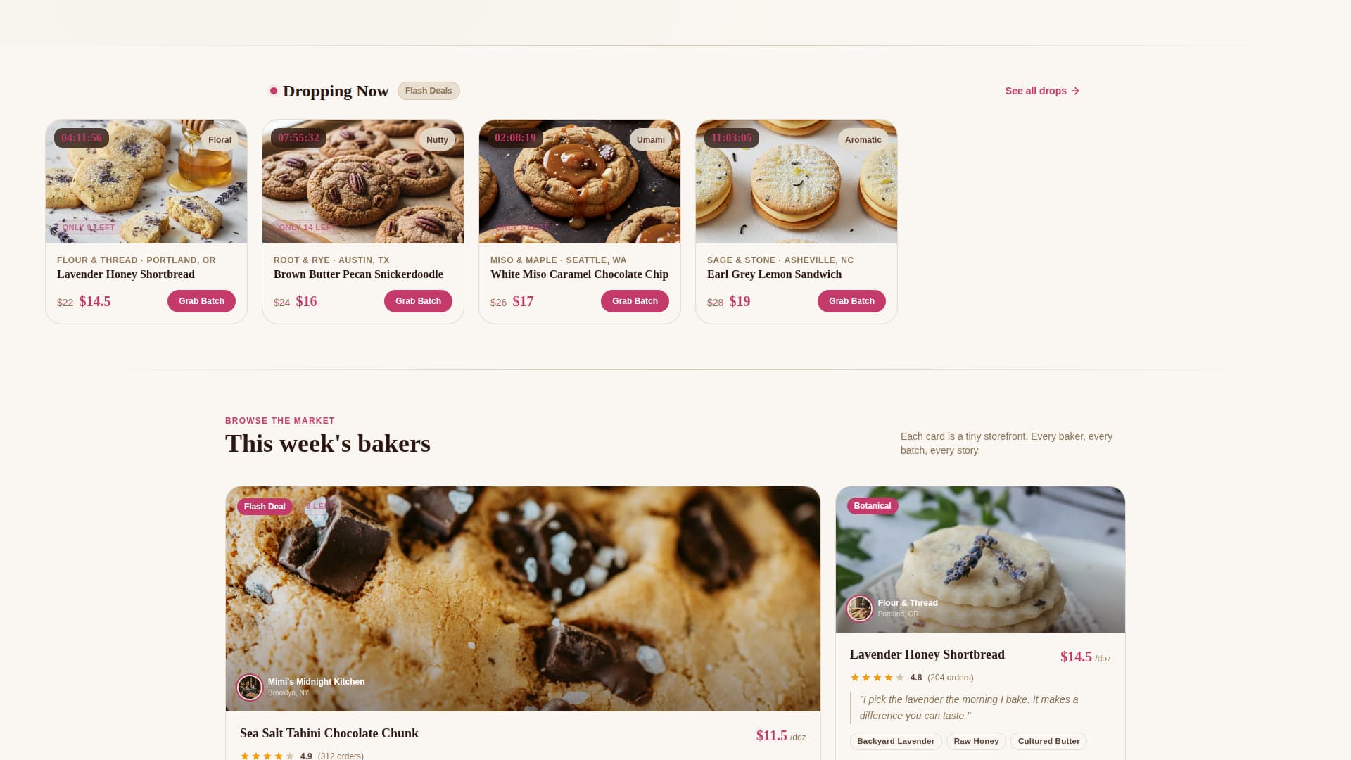 Crumble - Artisan Cookies Landing Page Template