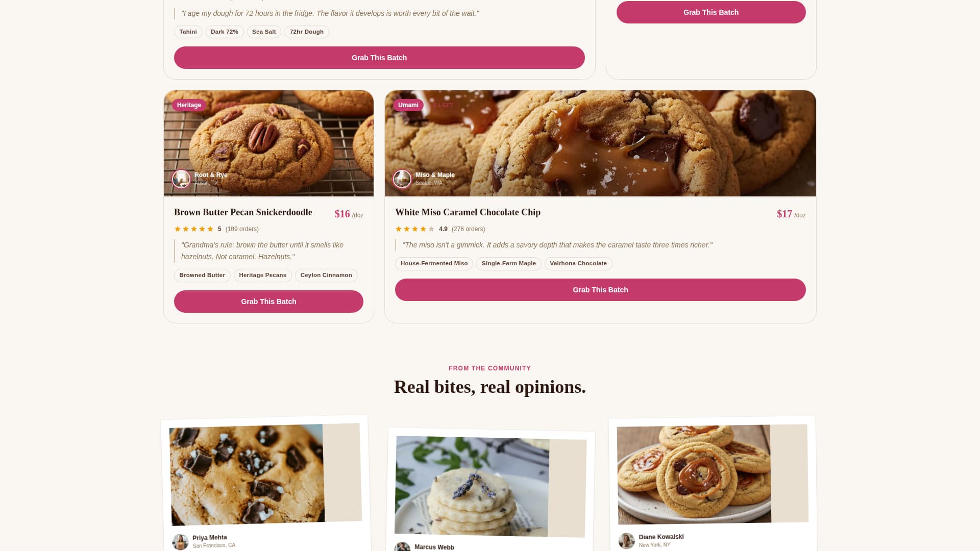 Crumble - Artisan Cookies Landing Page Template