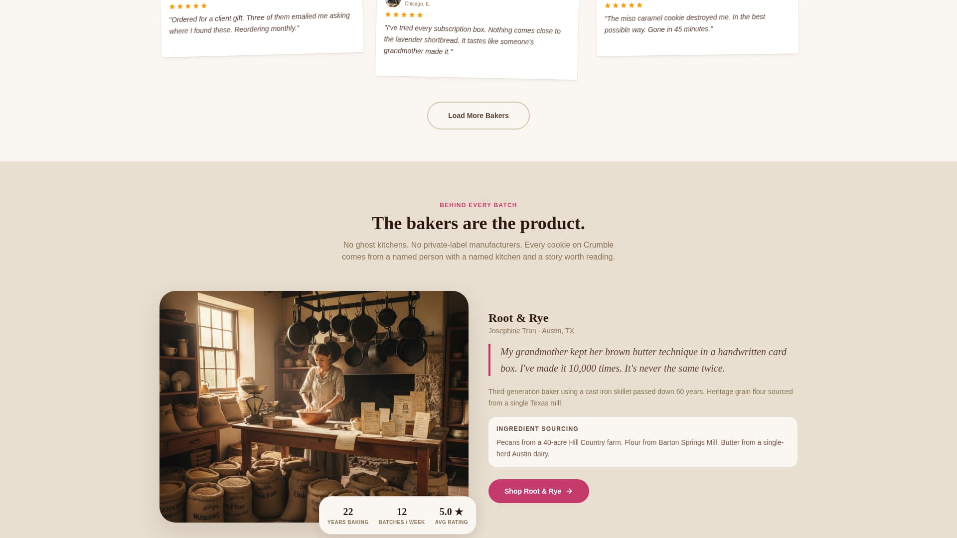 Crumble - Artisan Cookies Landing Page Template