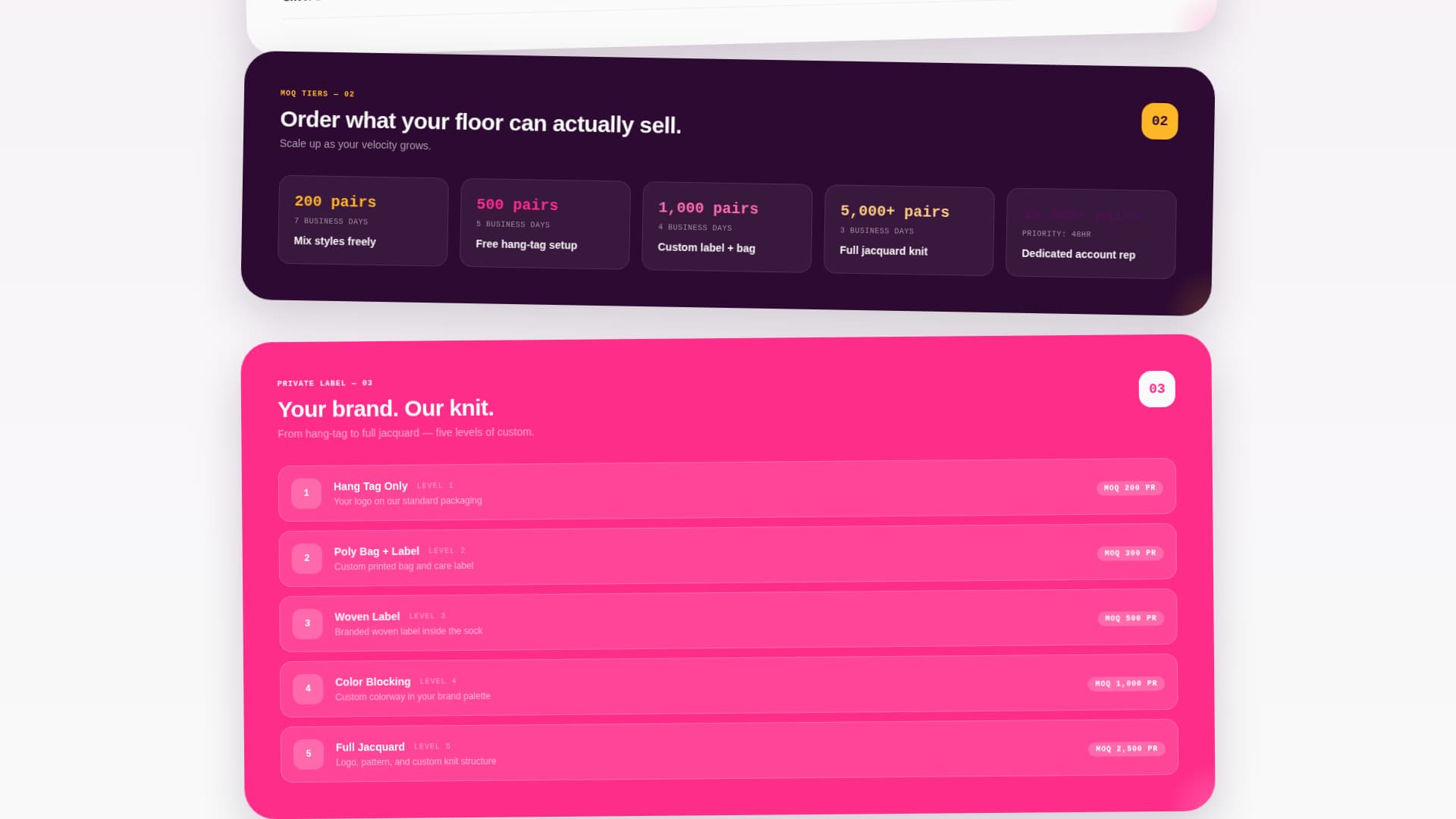 Weave - Bold Hosiery Landing Page Template