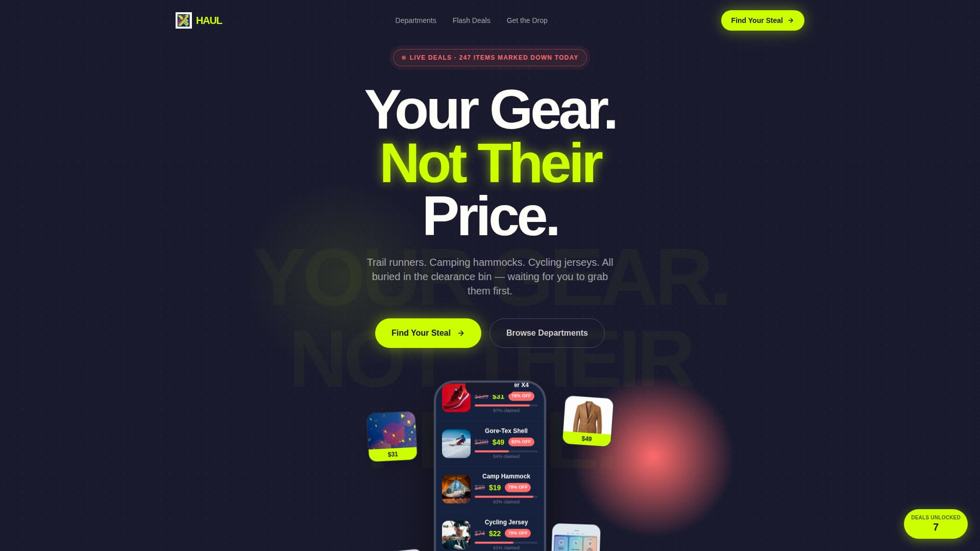 Haul - Unbeatable Outdoor Landing Page Template