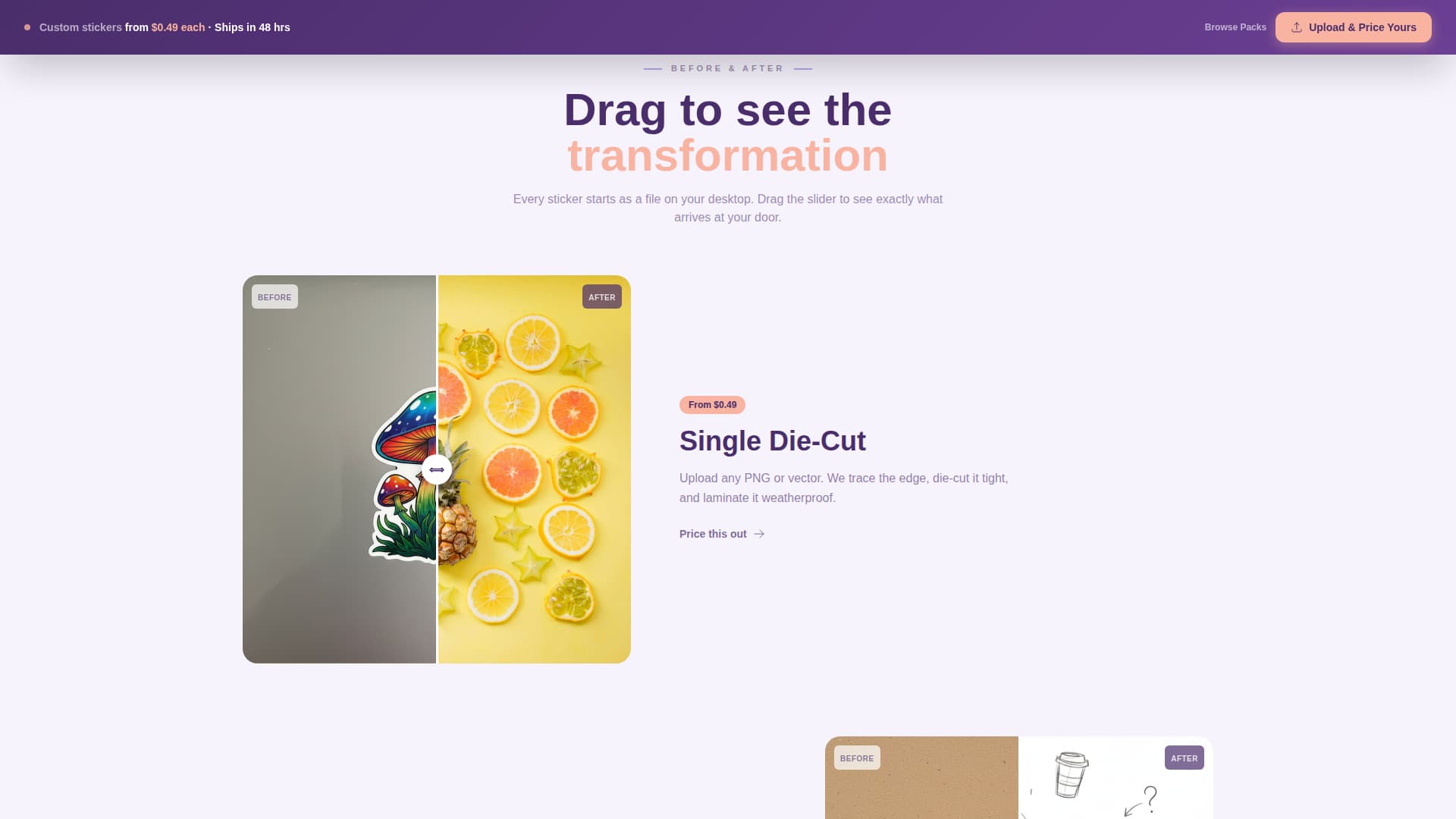Peel - Vibrant Stickers Landing Page Template
