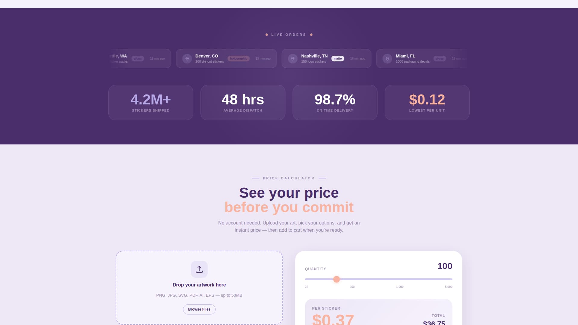 Peel - Vibrant Stickers Landing Page Template