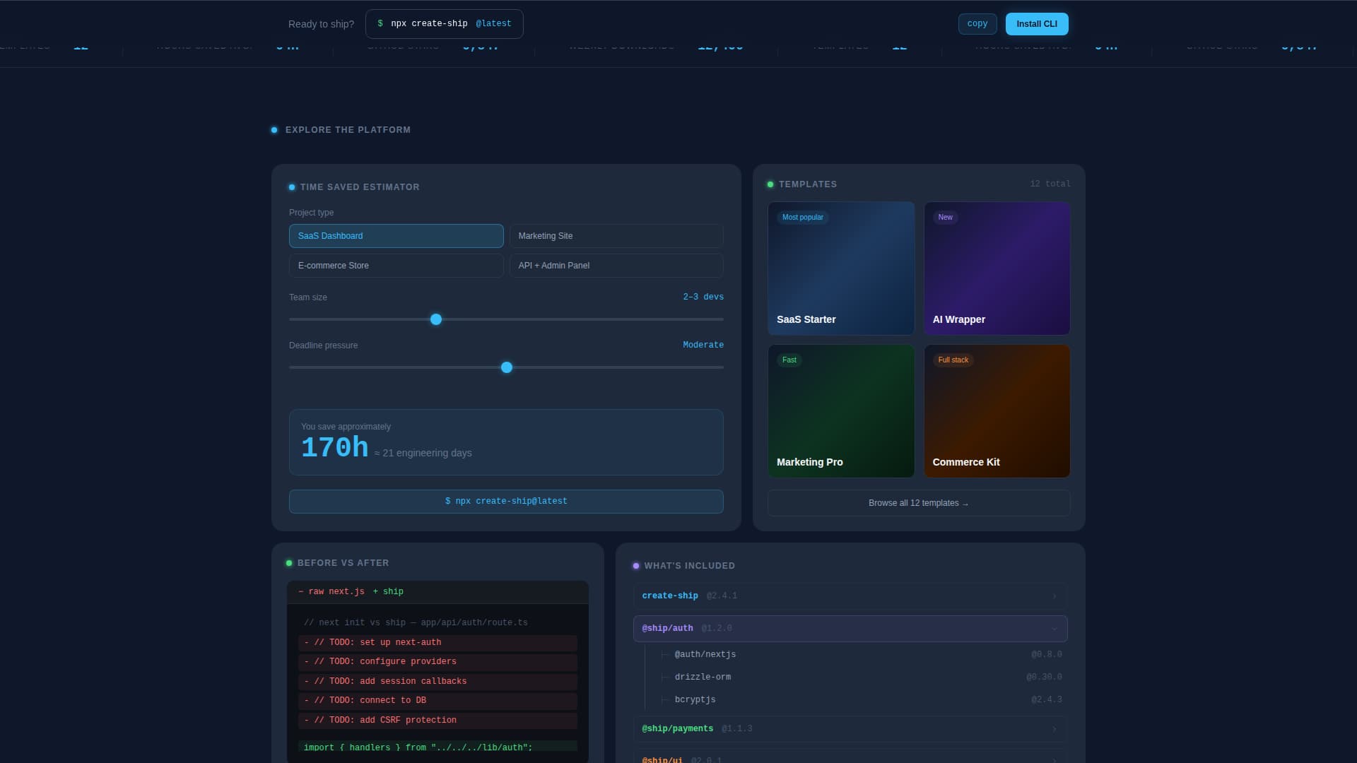 Ship - Powerful Next.js Landing Page Template