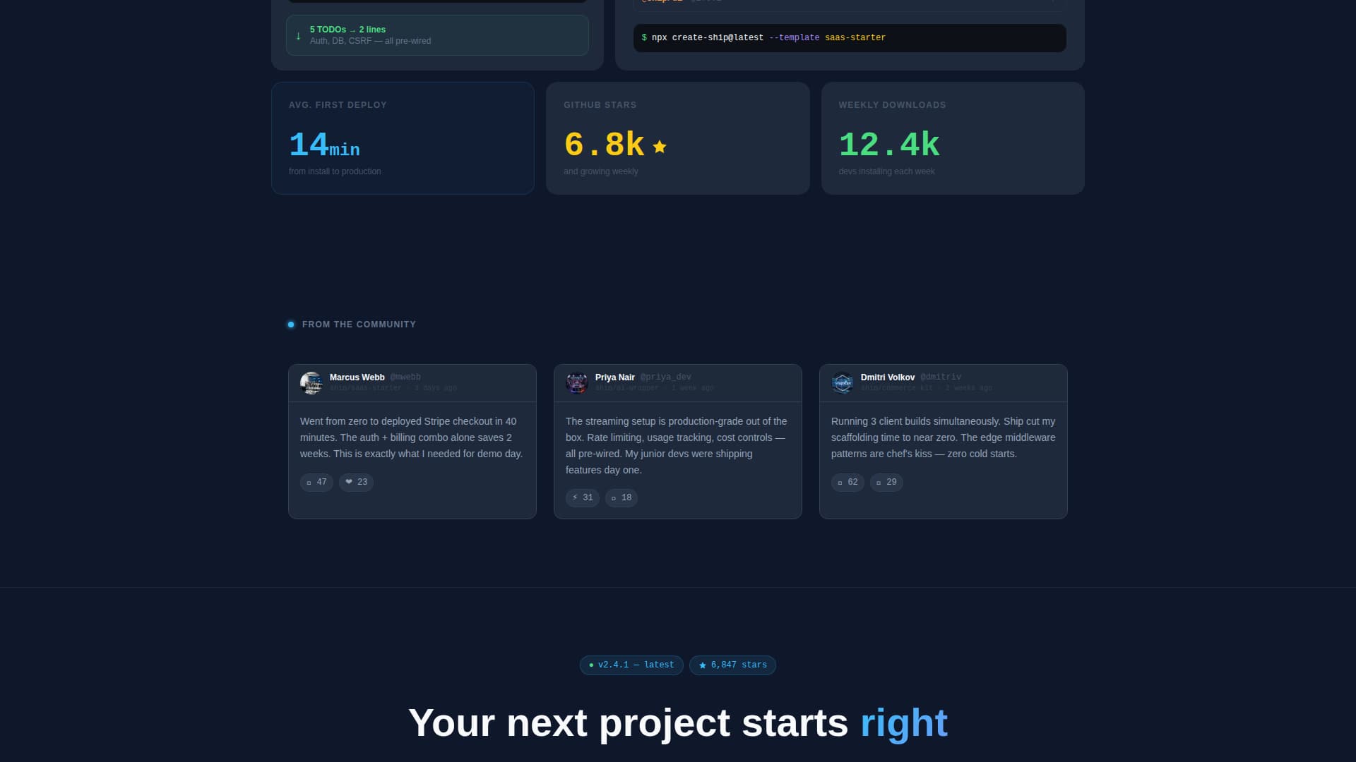 Ship - Powerful Next.js Landing Page Template