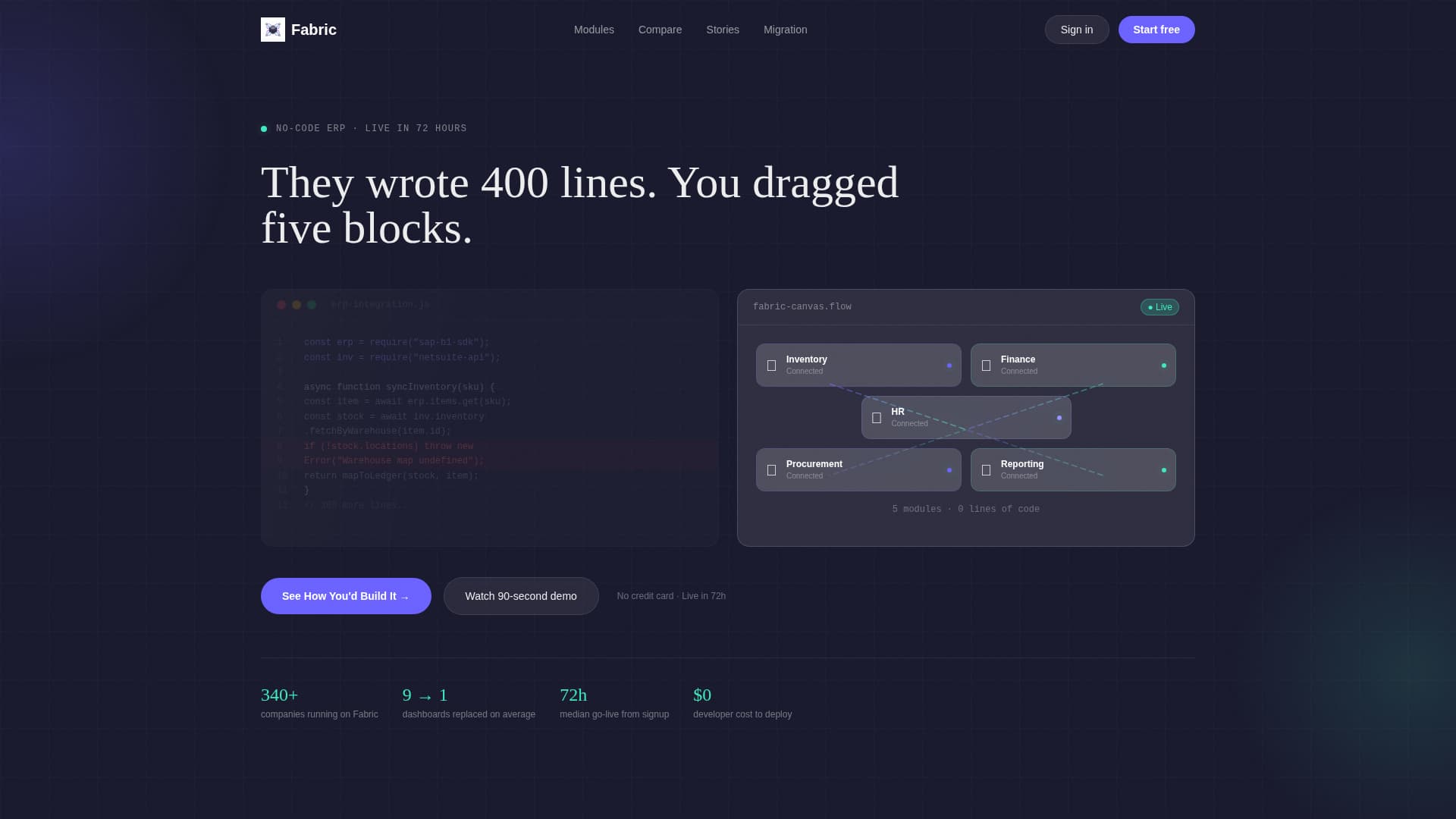 No-Code Enterprise Software Professional Website Template