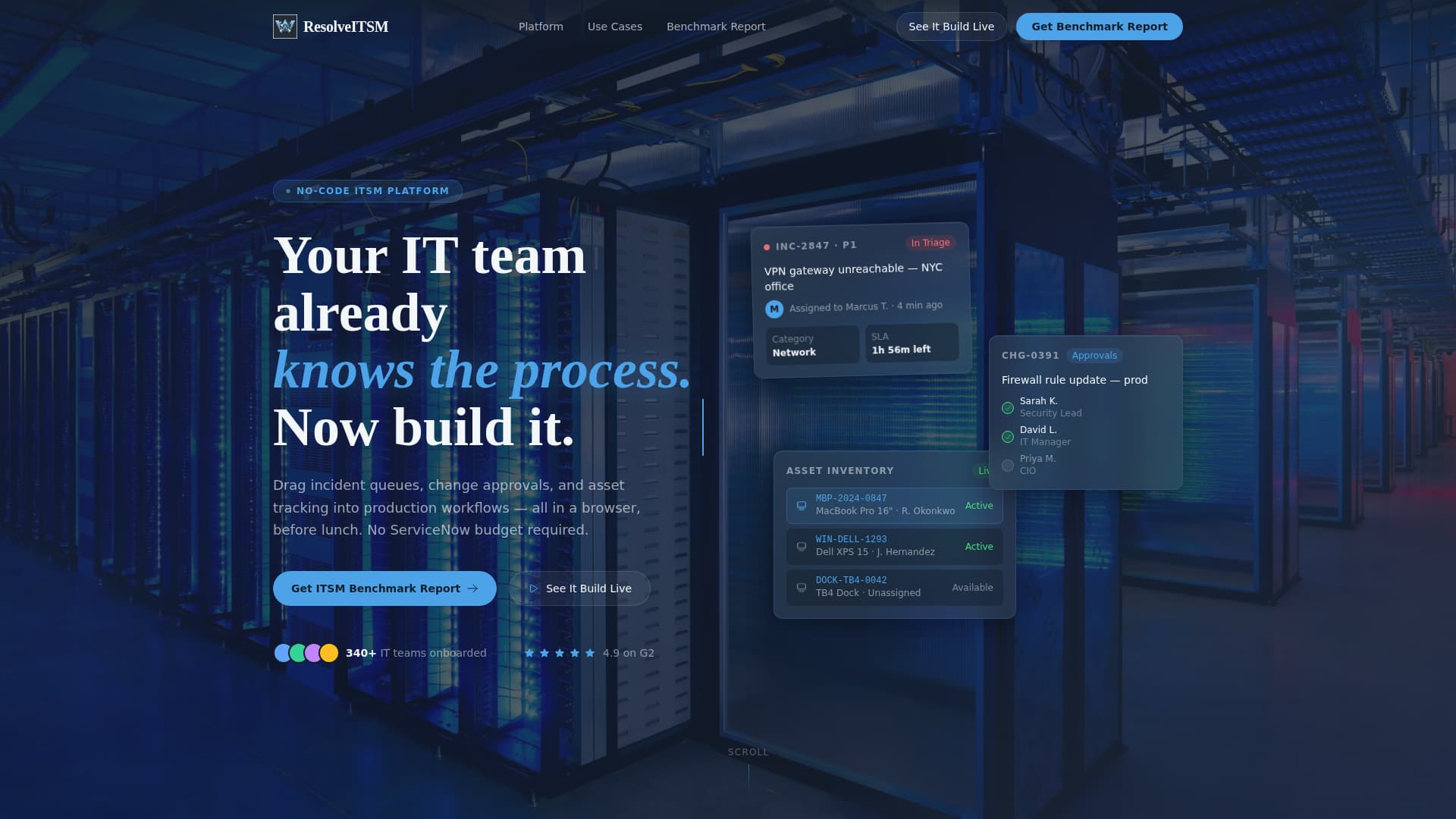 Recover — Smart ITSM Platform Landing Page Template