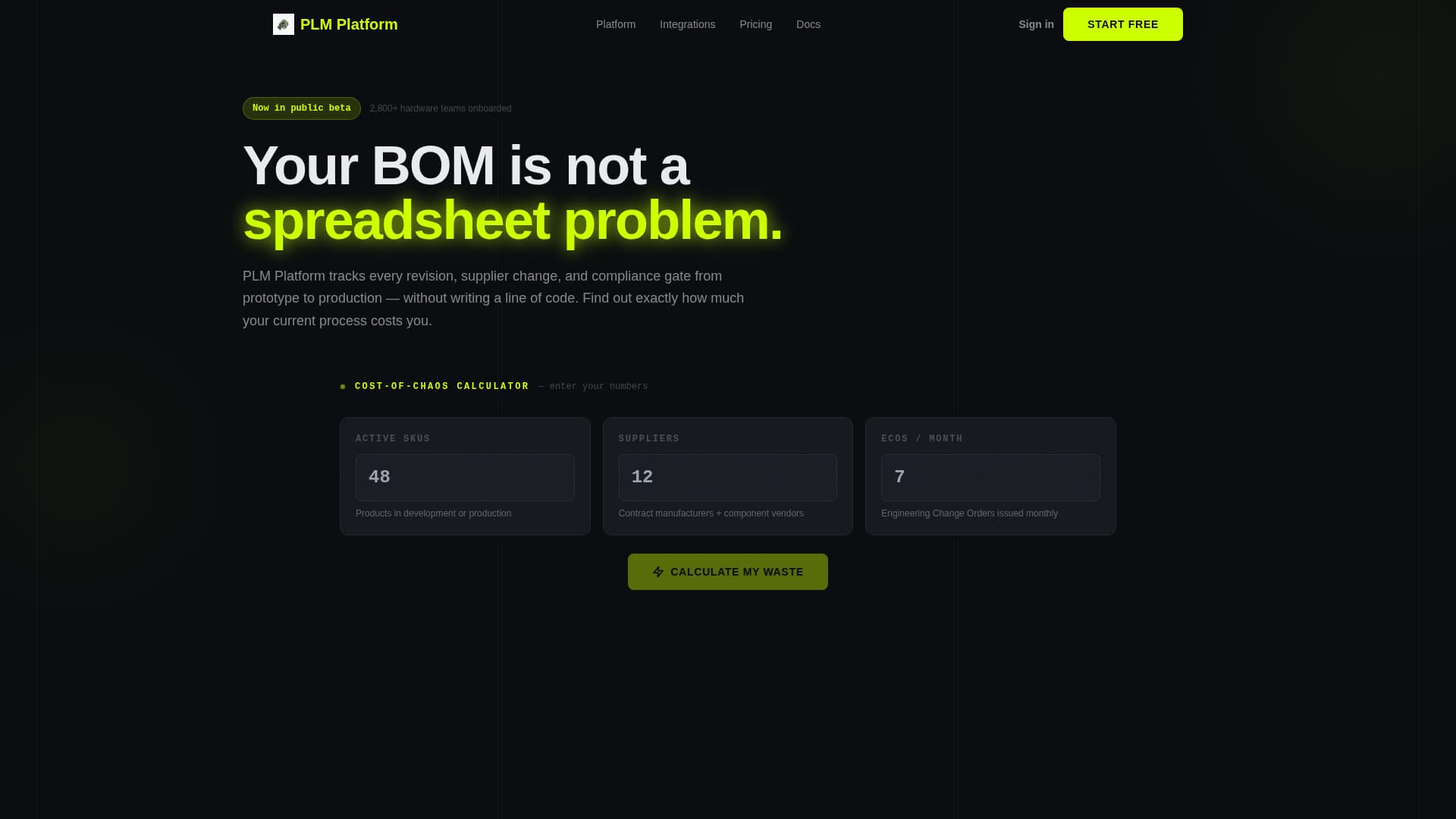 No-Code Enterprise Software Advanced Cost Calculator Website Template
