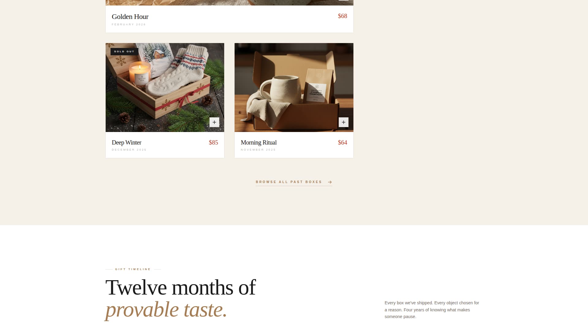 Parcel - Curated Subscription Landing Page Template