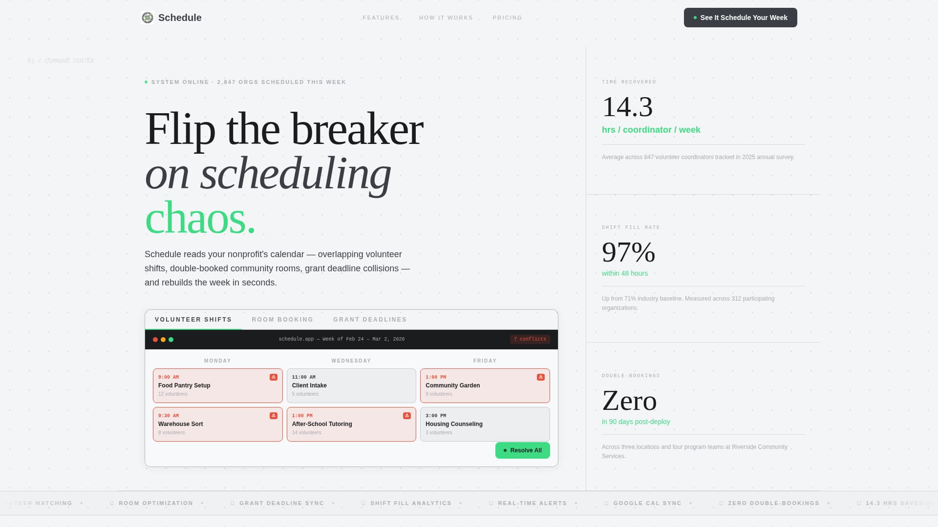 AI for Nonprofit Booking Website Template