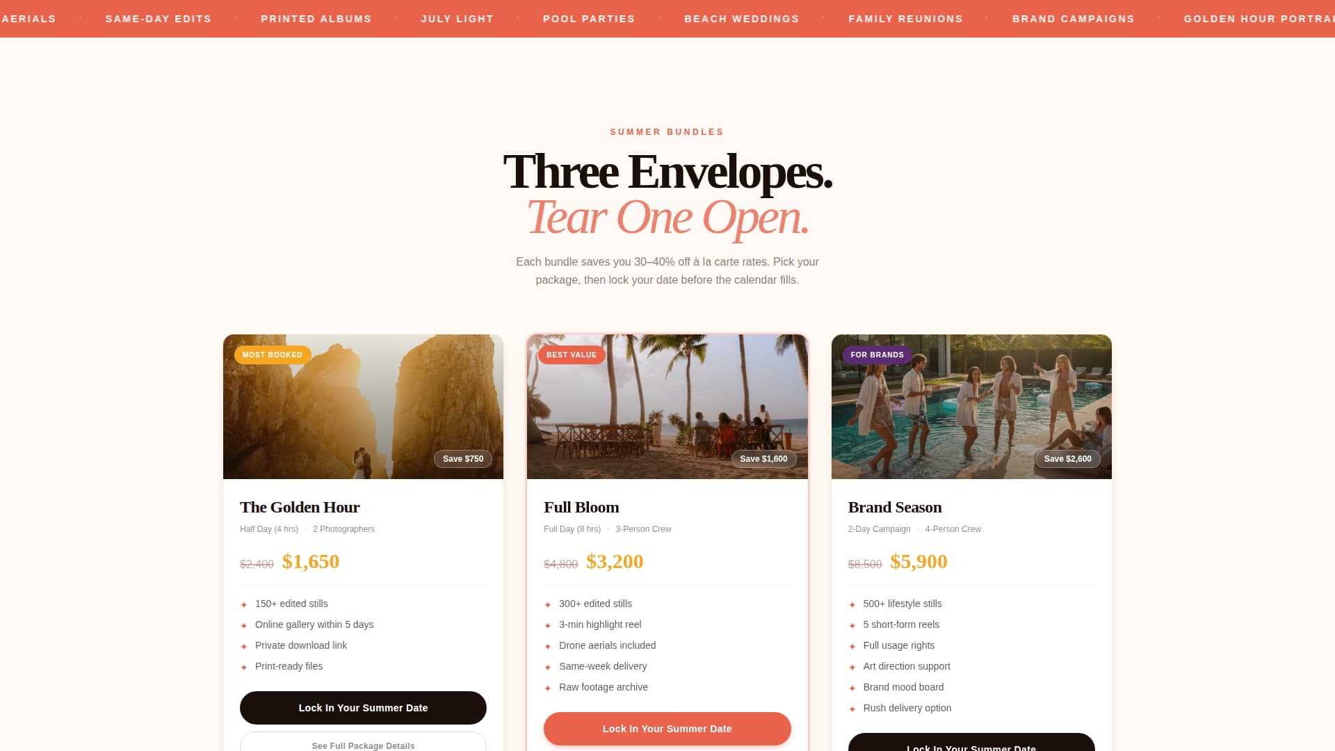 Shutter - Vivid Photography Landing Page Template