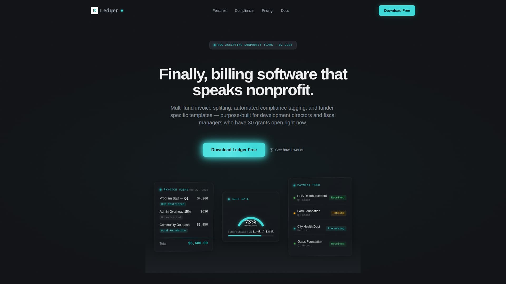 Beacon — Results-Driven Nonprofit Landing Page Template