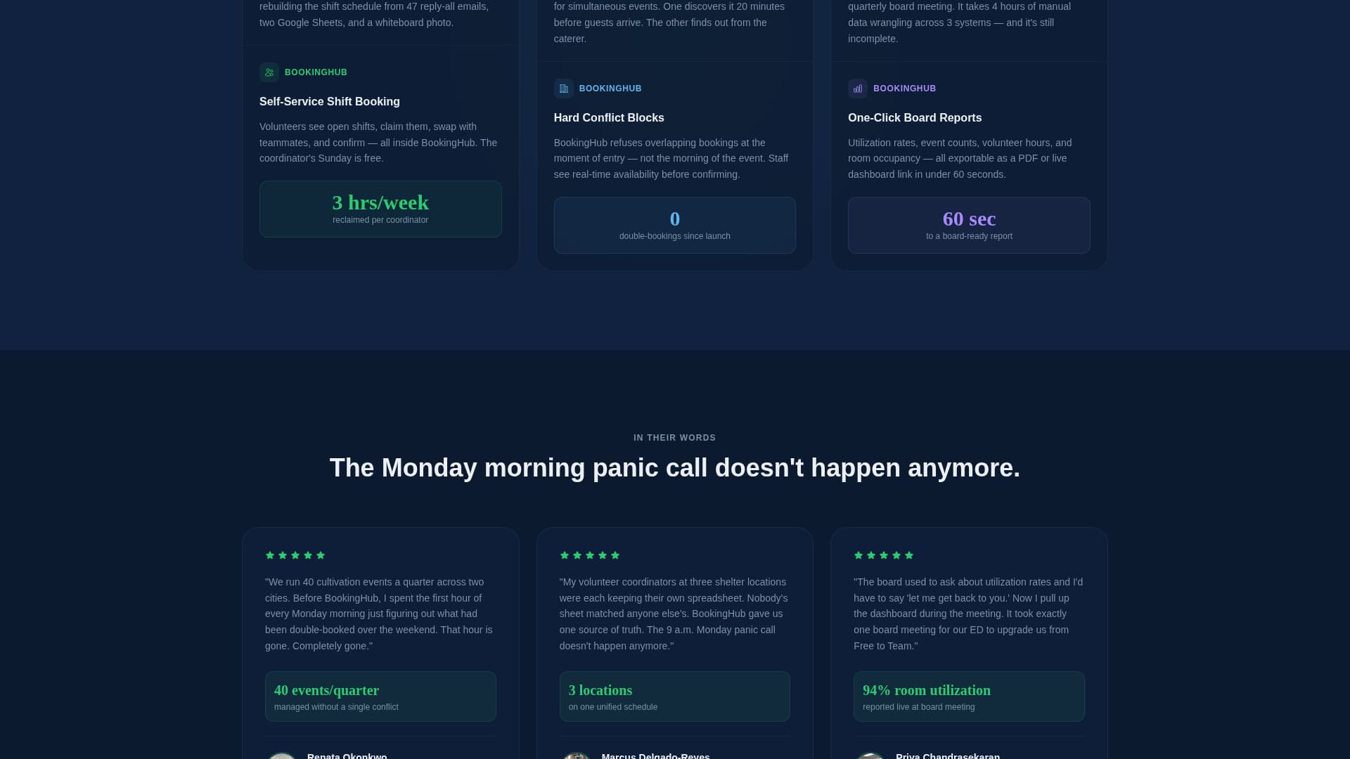 Nonprofit Software & SaaS Booking Website Template