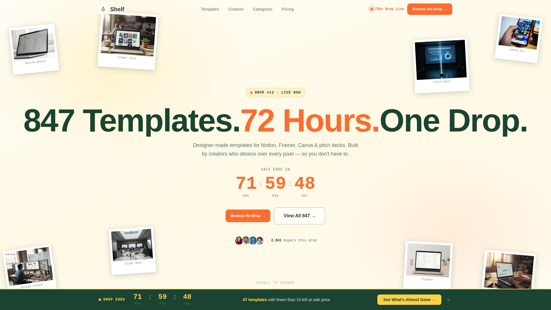 Shelf - Curated Marketplace Landing Page Template