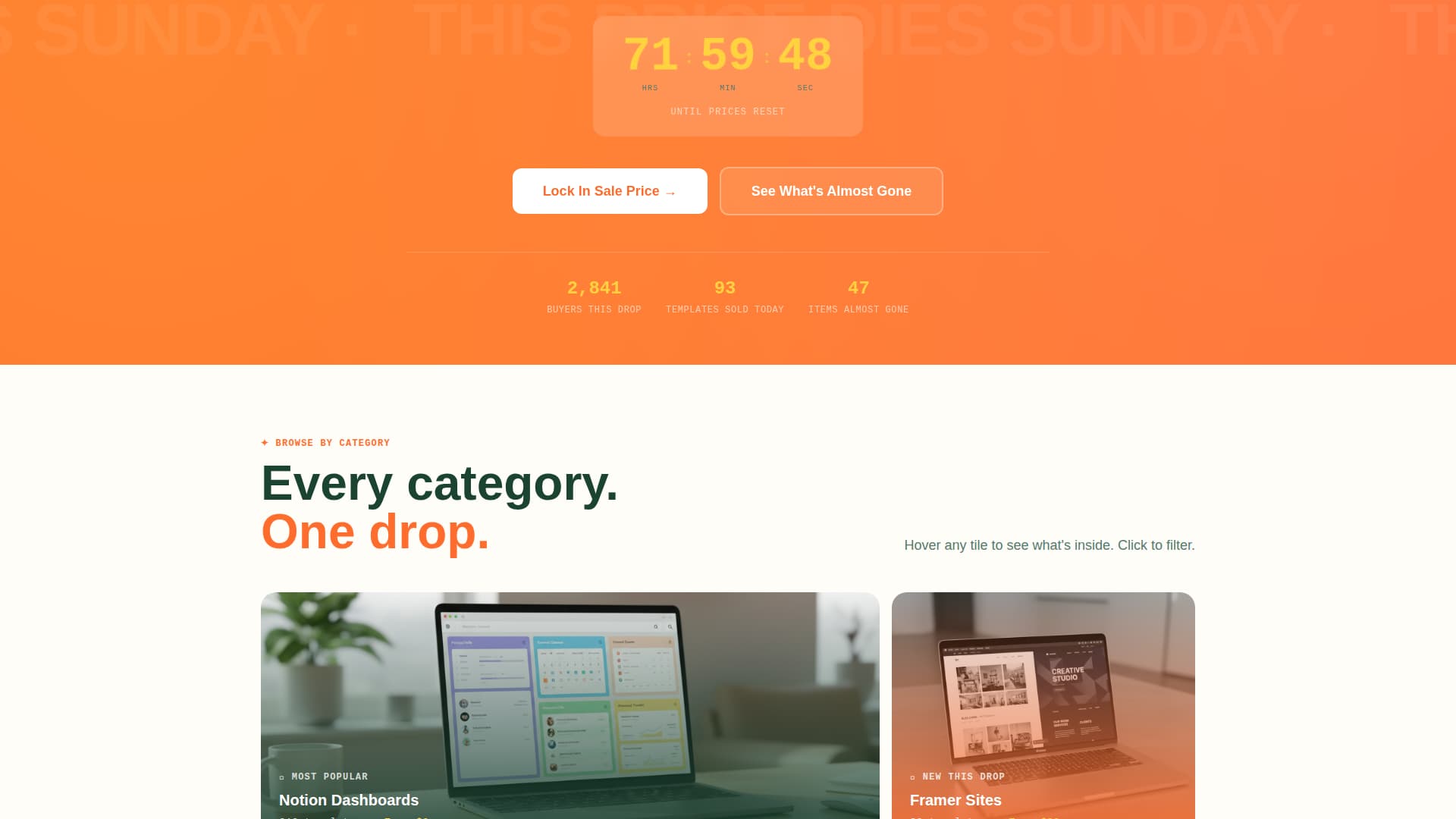 Shelf - Curated Marketplace Landing Page Template