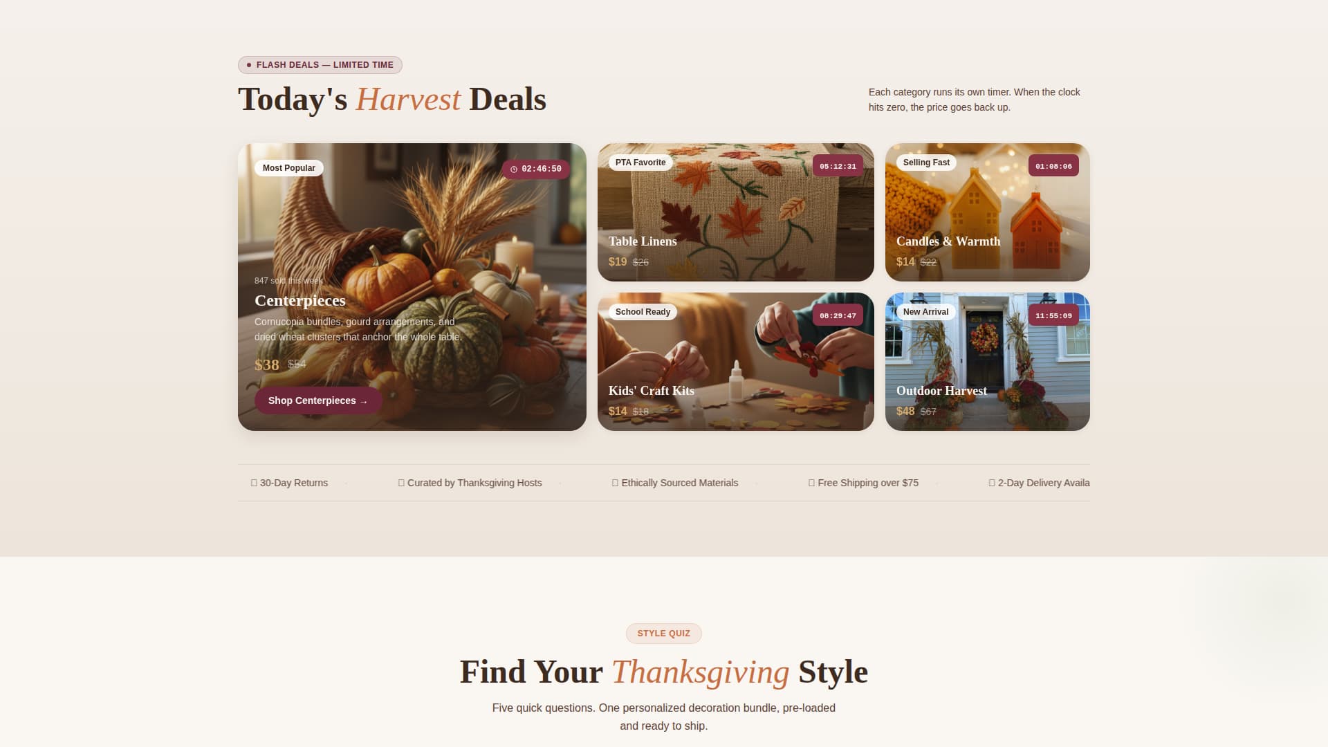 Harvest - Seasonal Thanksgiving Landing Page Template