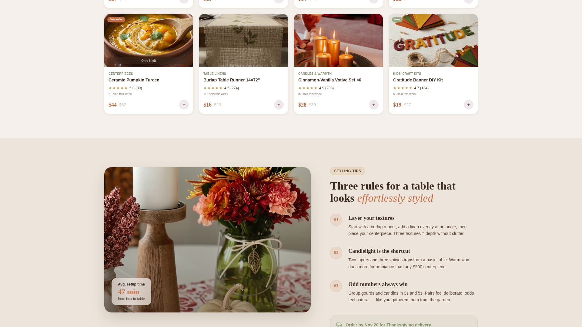 Harvest - Seasonal Thanksgiving Landing Page Template