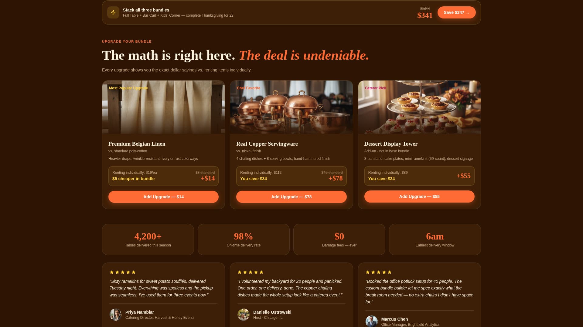 Gather - Festive Rental Landing Page Template