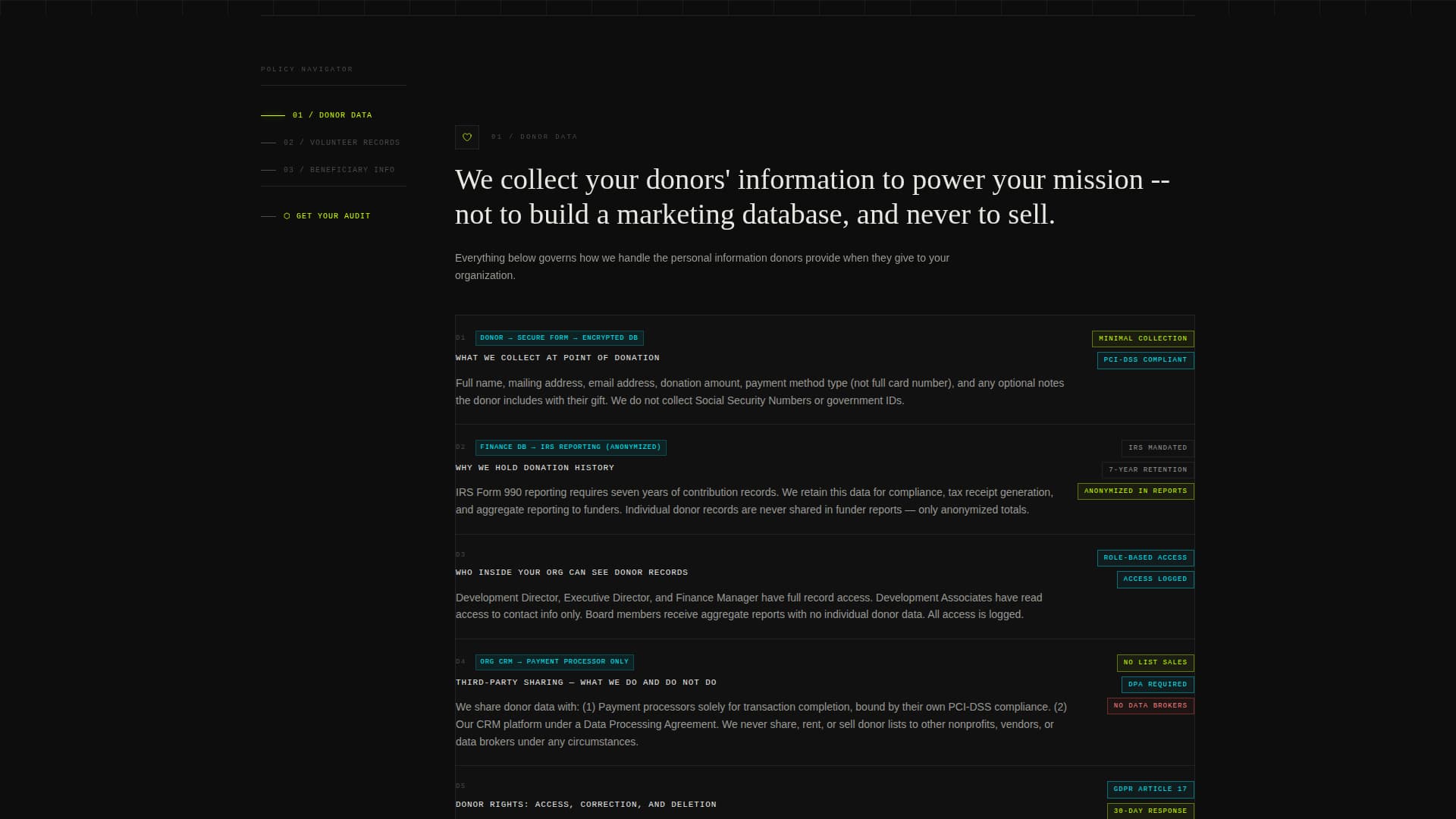 Nonprofit Organization Privacy Policy Website Template