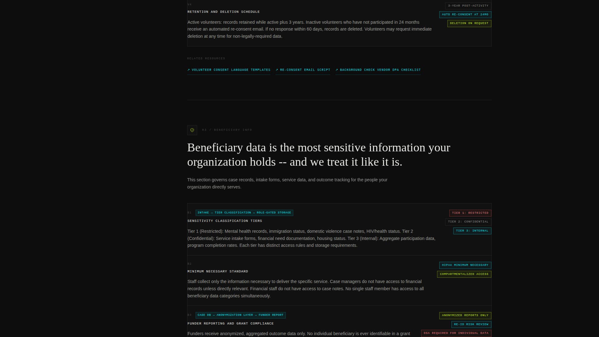 Nonprofit Organization Privacy Policy Website Template