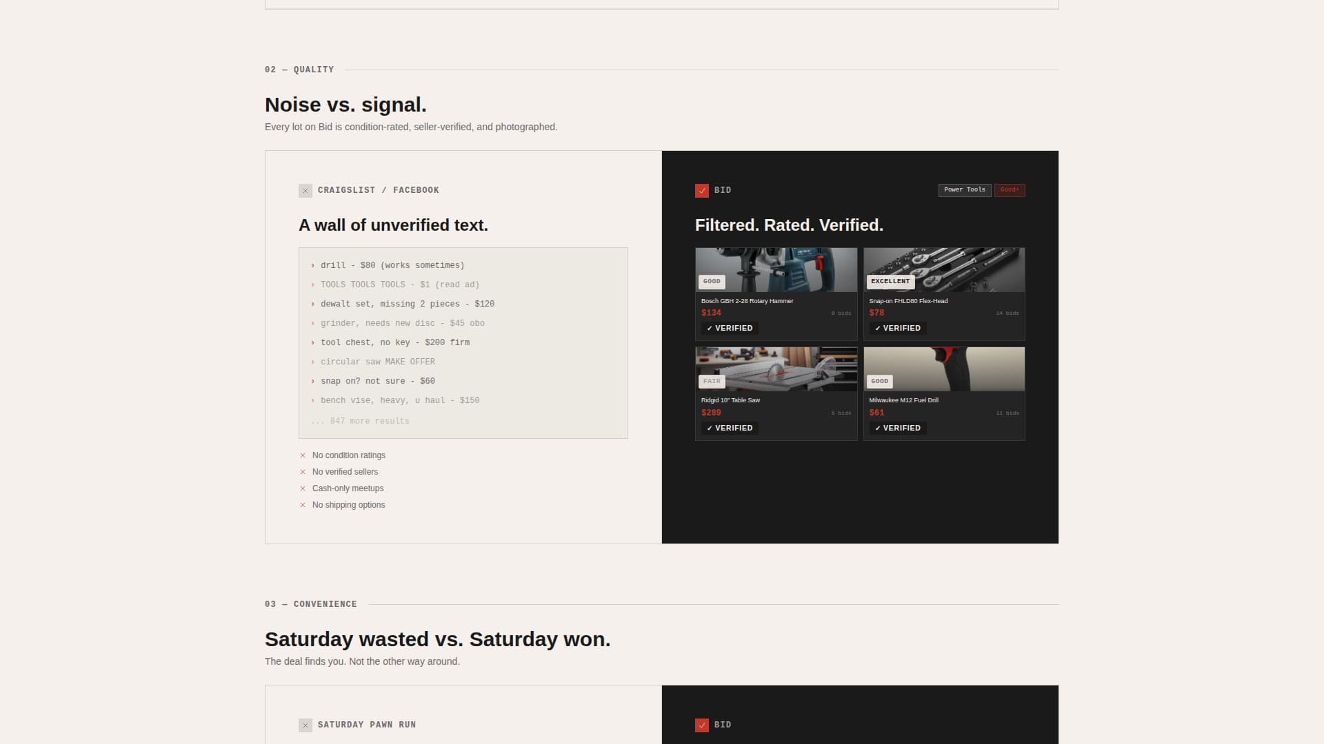 Bid - Powerful Toolsauction Landing Page Template