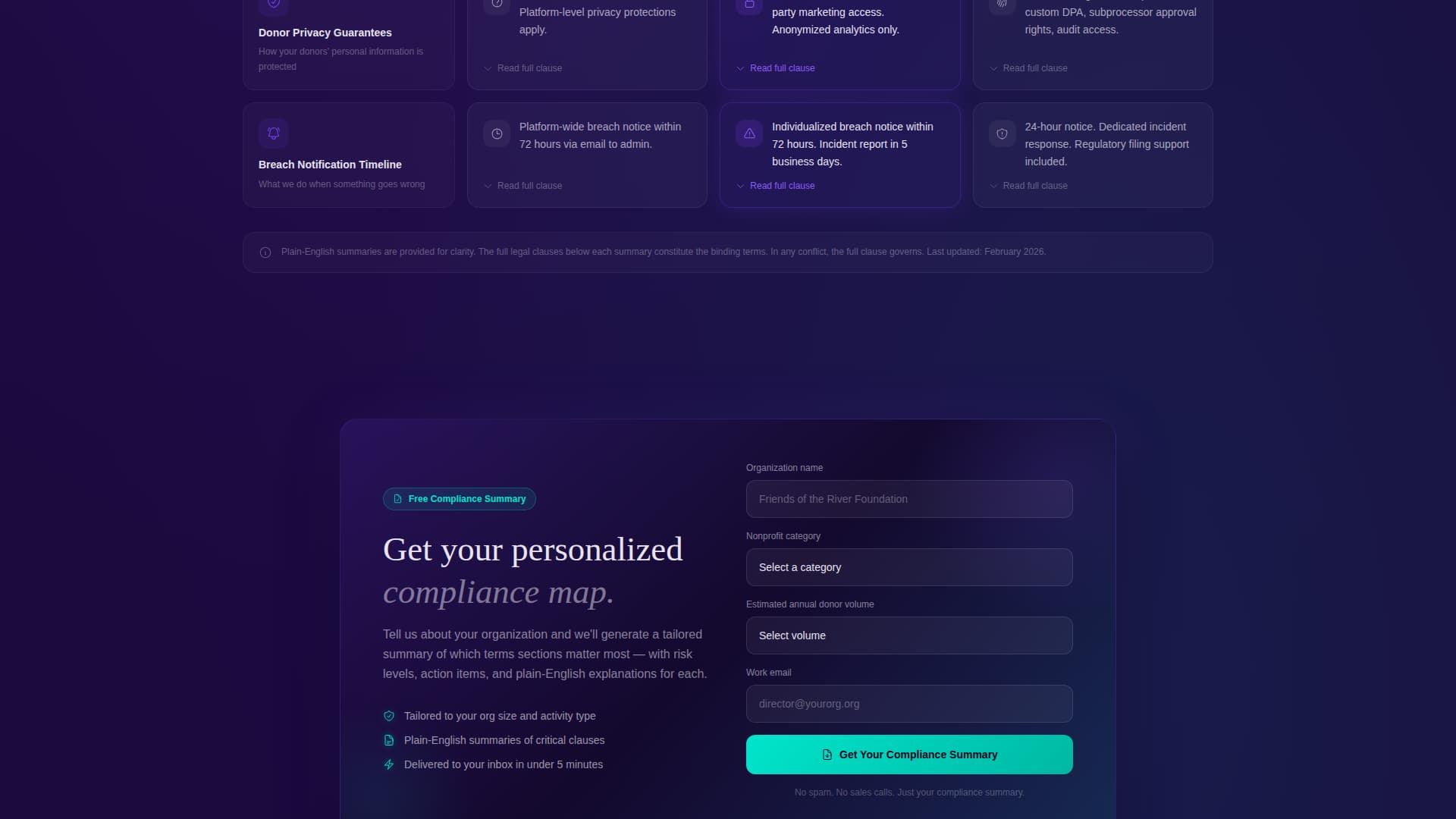 Nonprofit Organization Cost Calculator Website Template