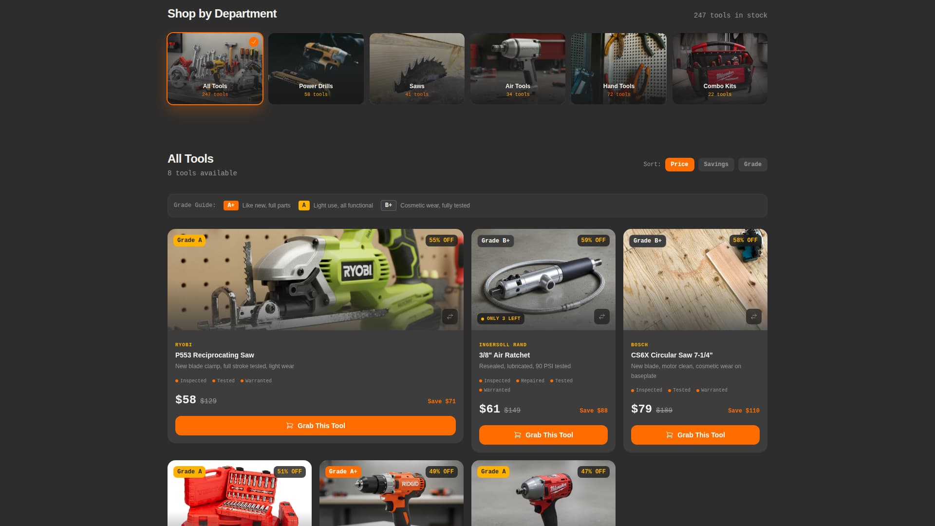 Ironside - Rugged Hardware Landing Page Template