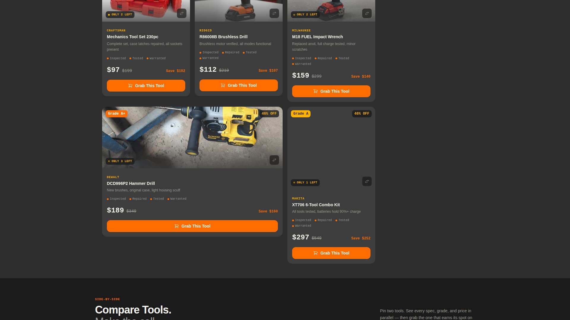 Ironside - Rugged Hardware Landing Page Template