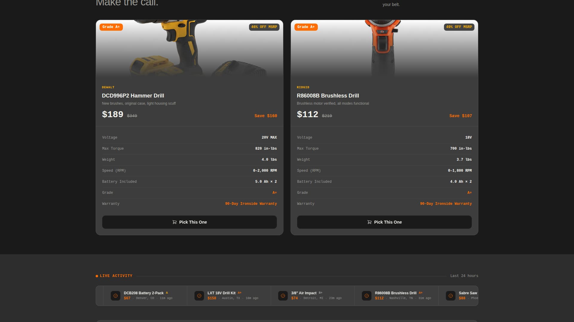 Ironside - Rugged Hardware Landing Page Template