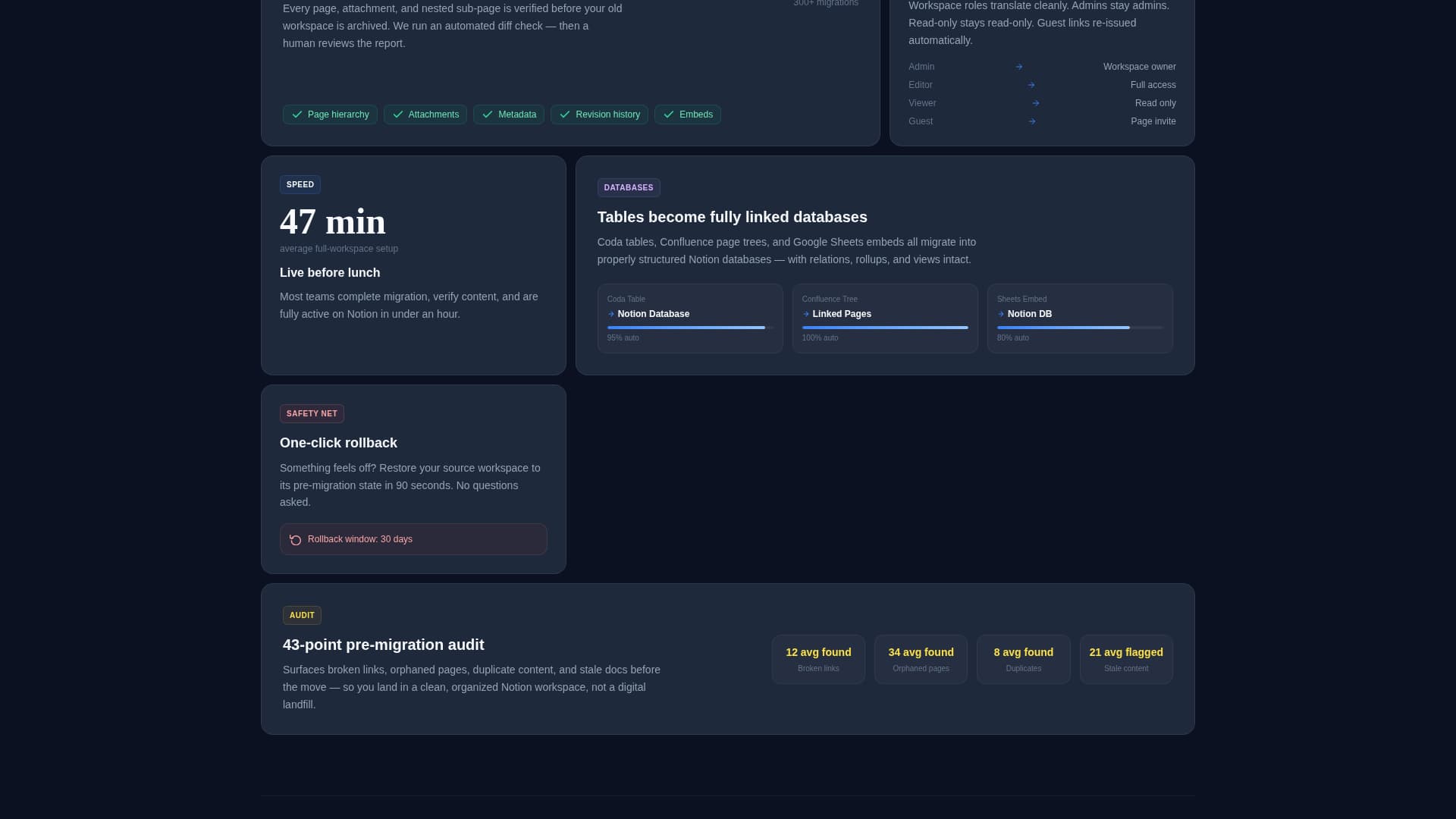 Migrate - Powerful Notion Landing Page Template