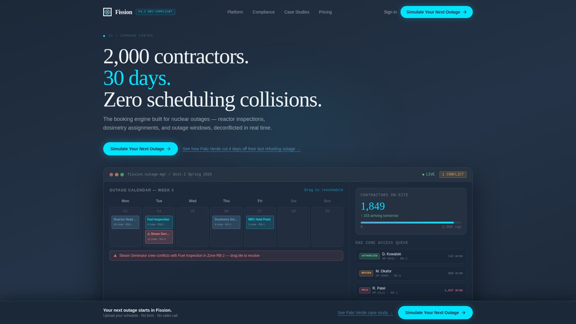 Nuclear Vertical SaaS Professional Website Template