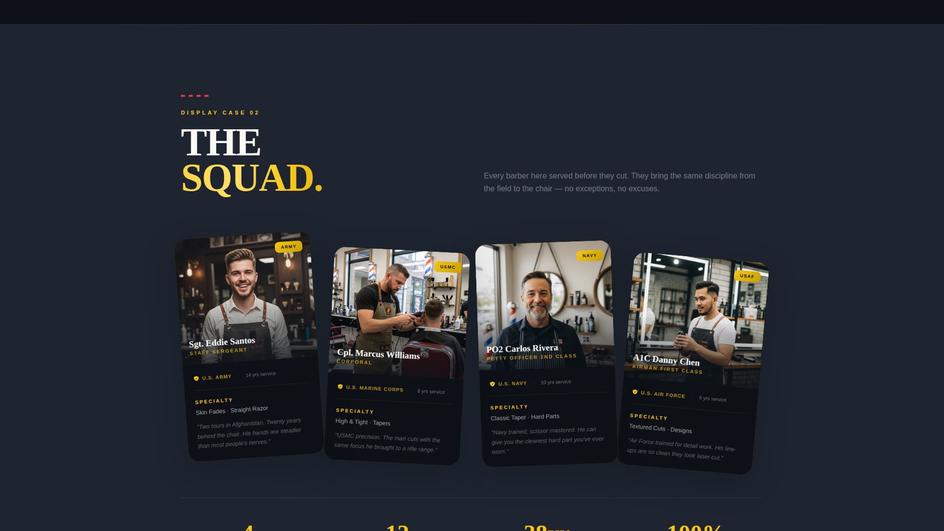 Barracks - Bold Barbershop Landing Page Template