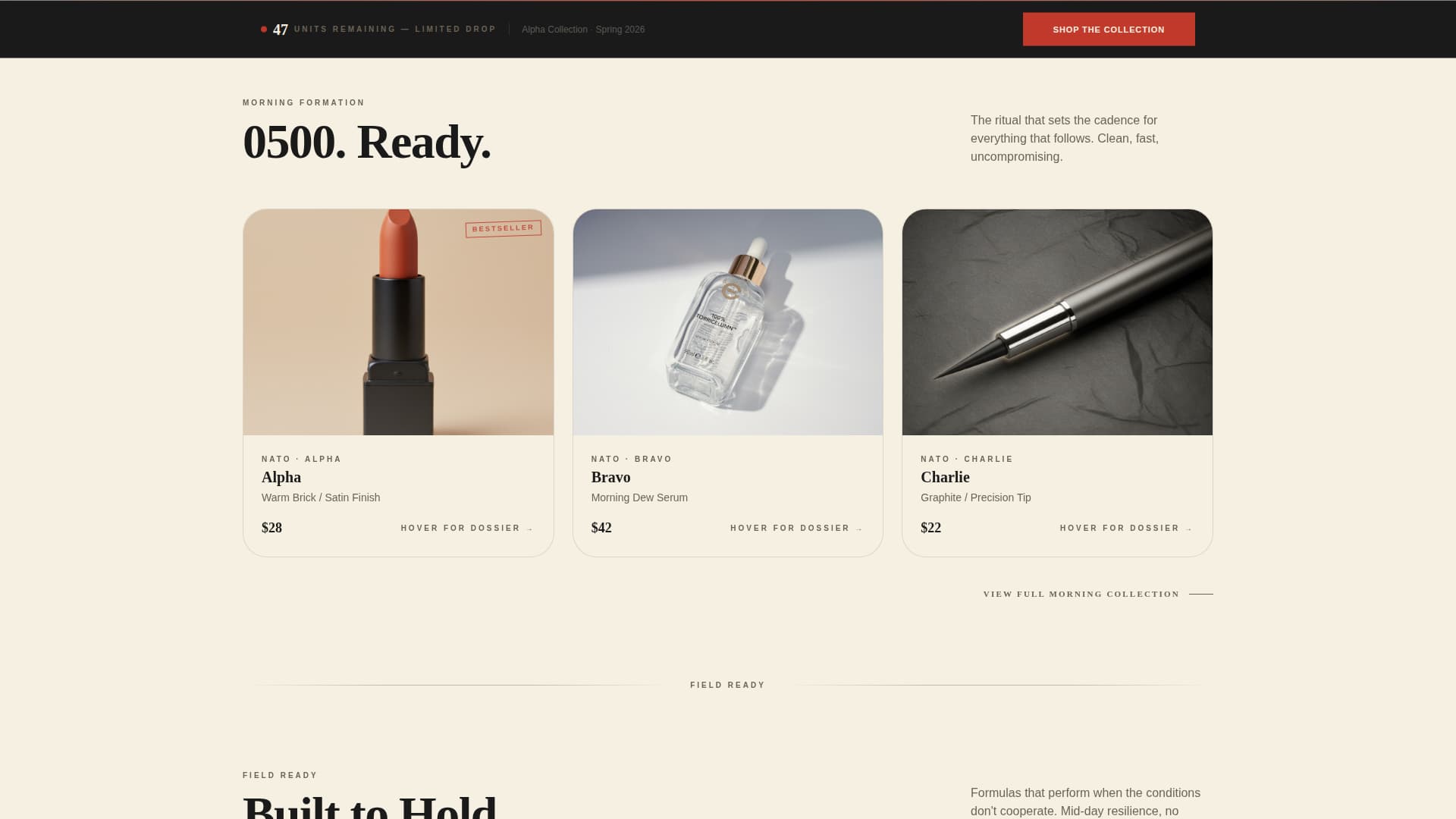 Cadence - Bold Veteranowned Landing Page Template